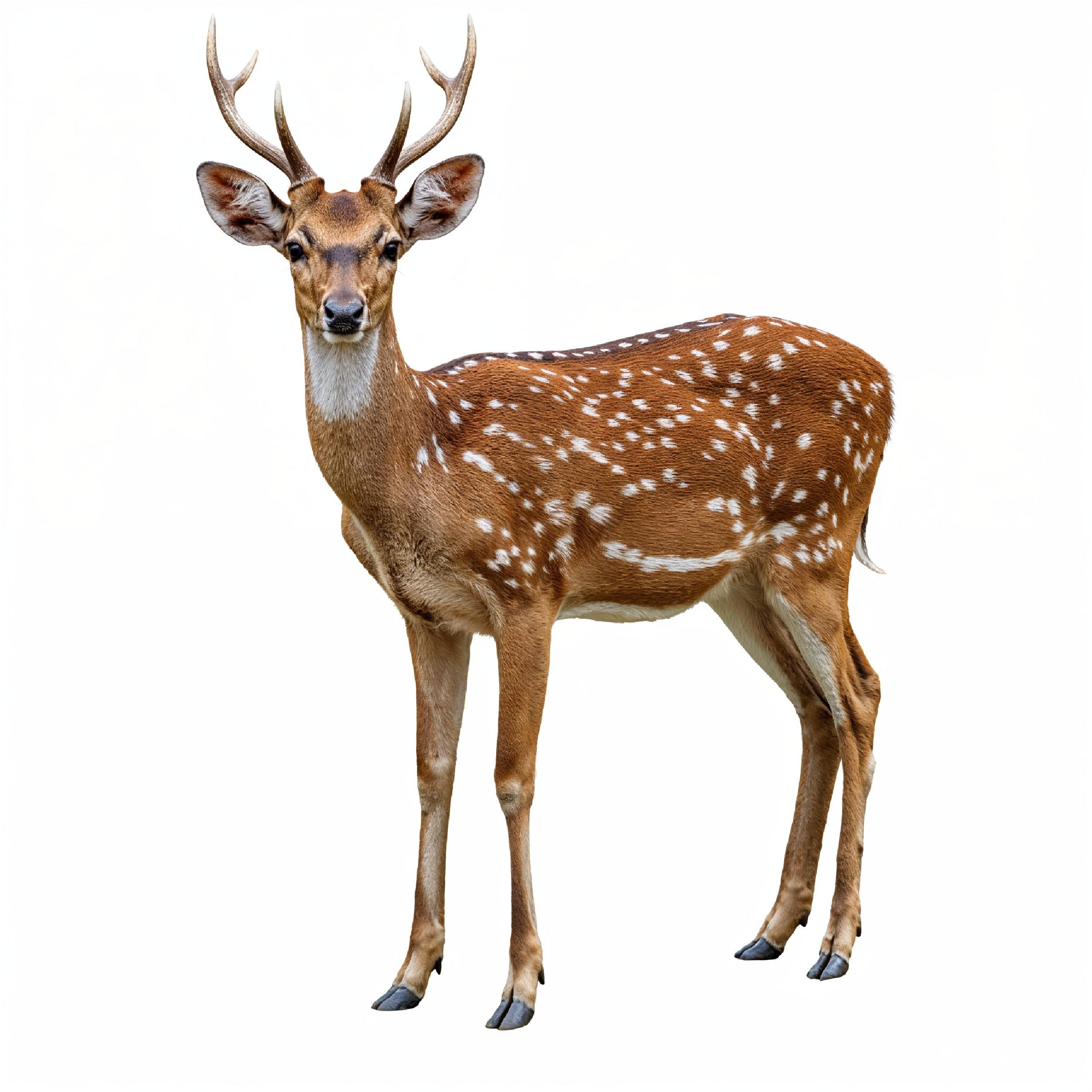 Deer Isolated on White Background Wildlife Animal Nature Portrait