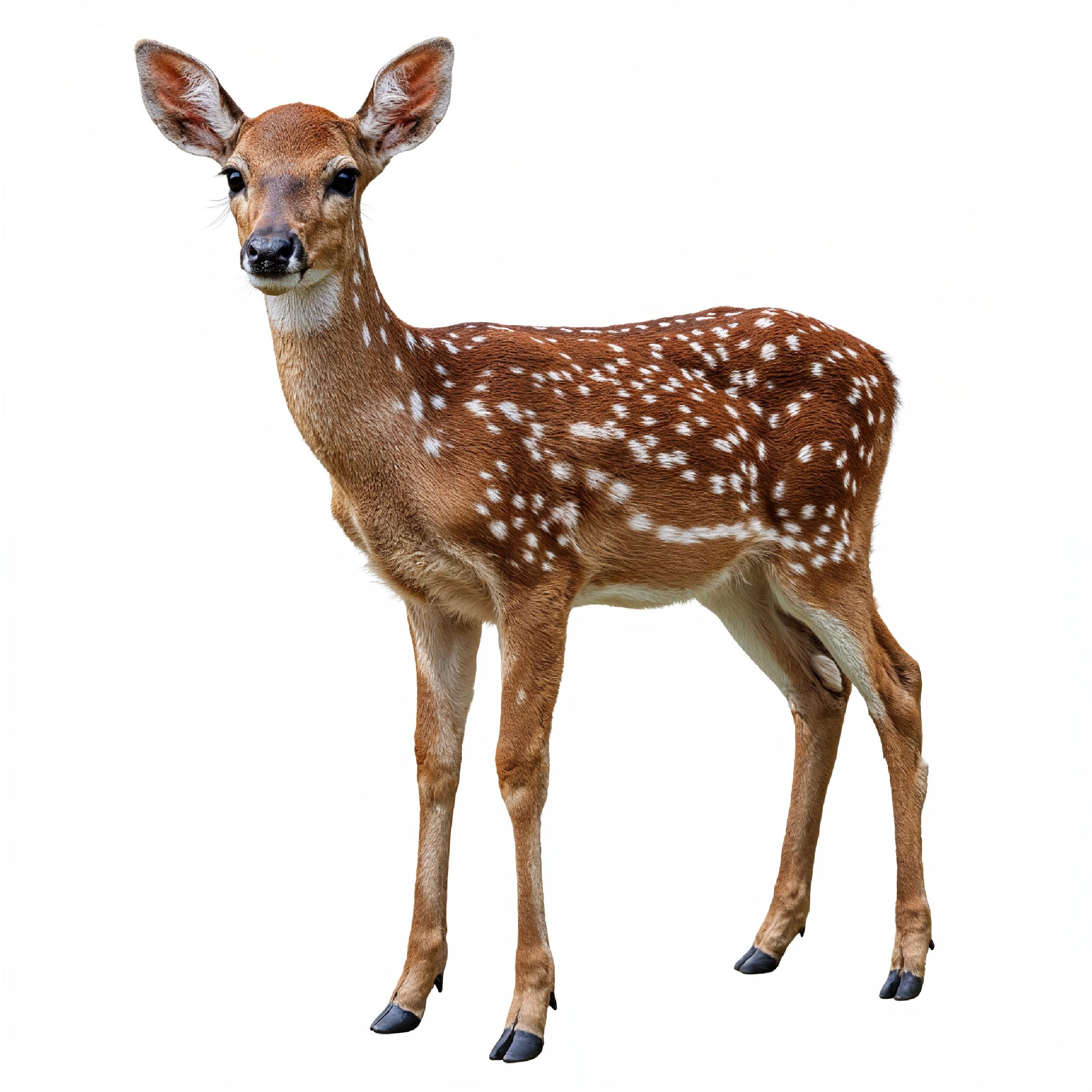 Deer Isolated on White Background Wildlife Animal Nature Portrait