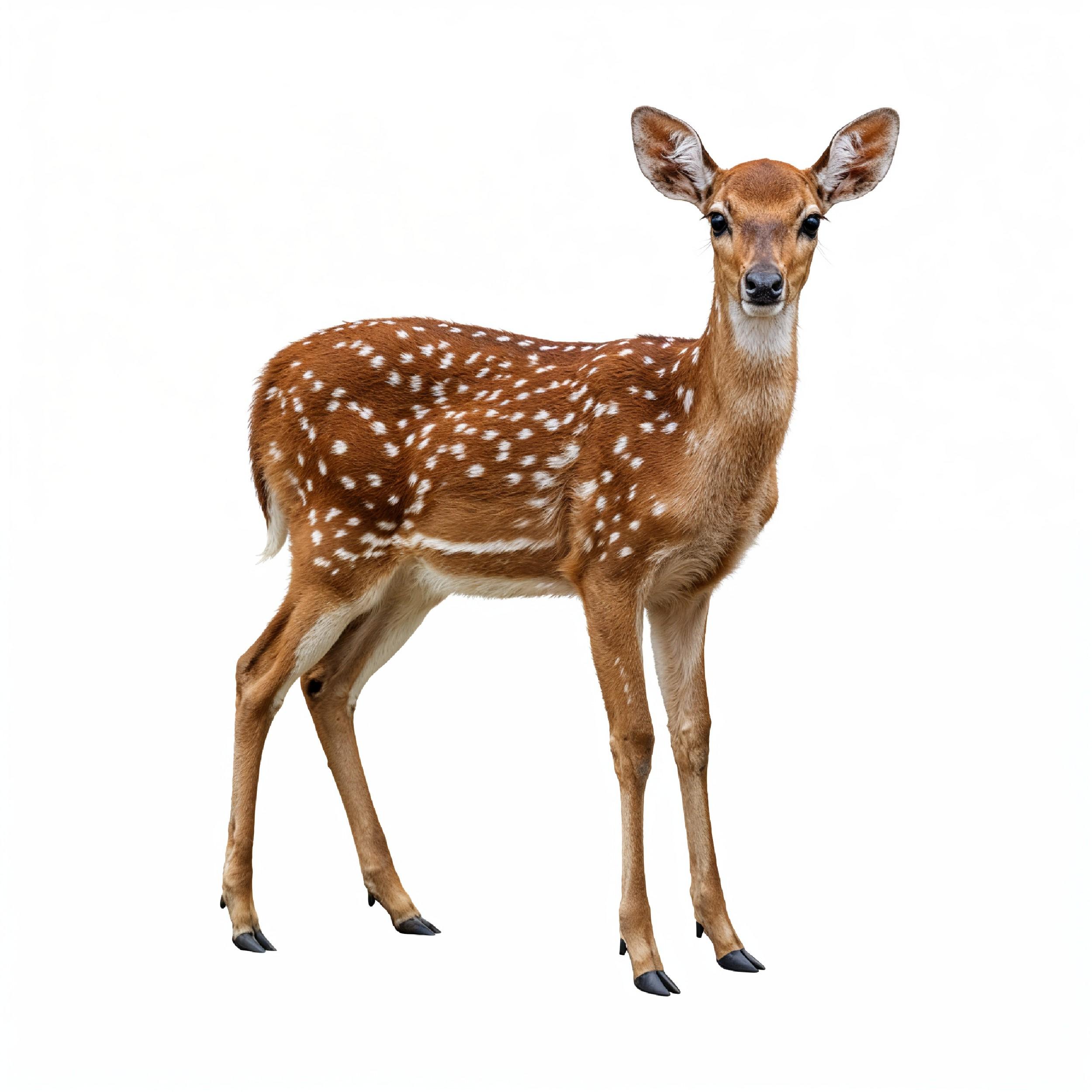 Deer Isolated on White Background Wildlife Animal Nature Portrait