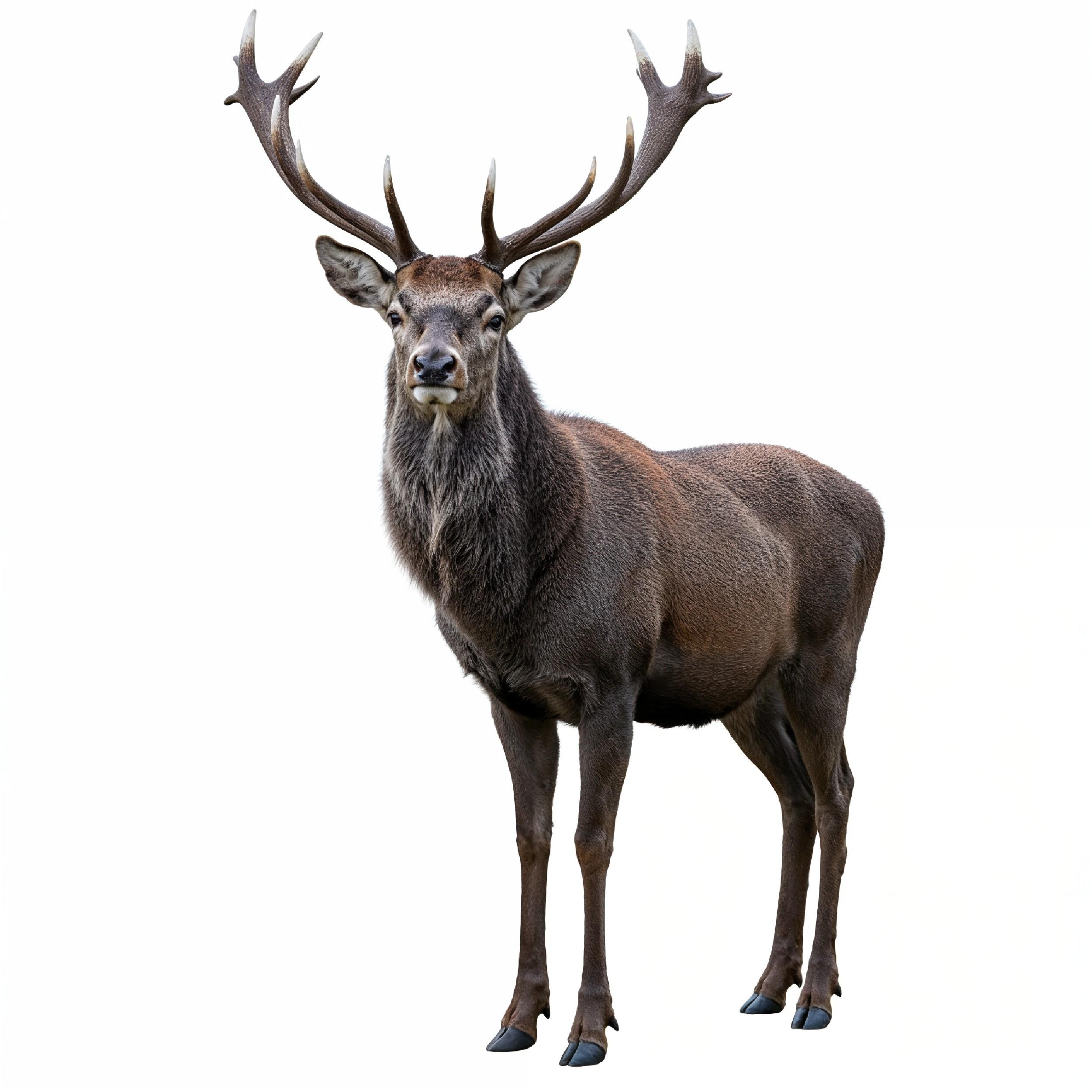 Deer Isolated on White Background Wildlife Animal Nature Portrait