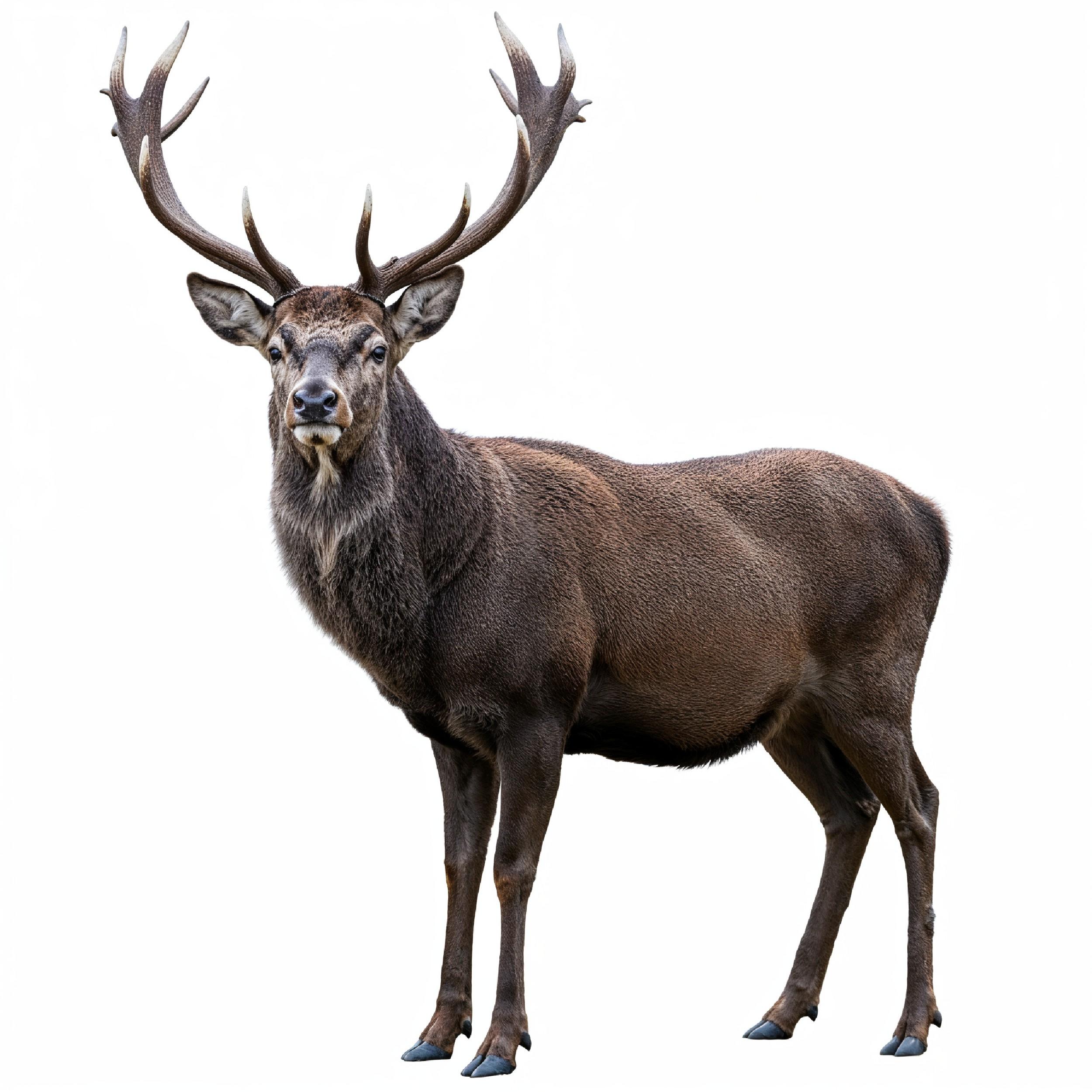 Deer Isolated on White Background Wildlife Animal Nature Portrait
