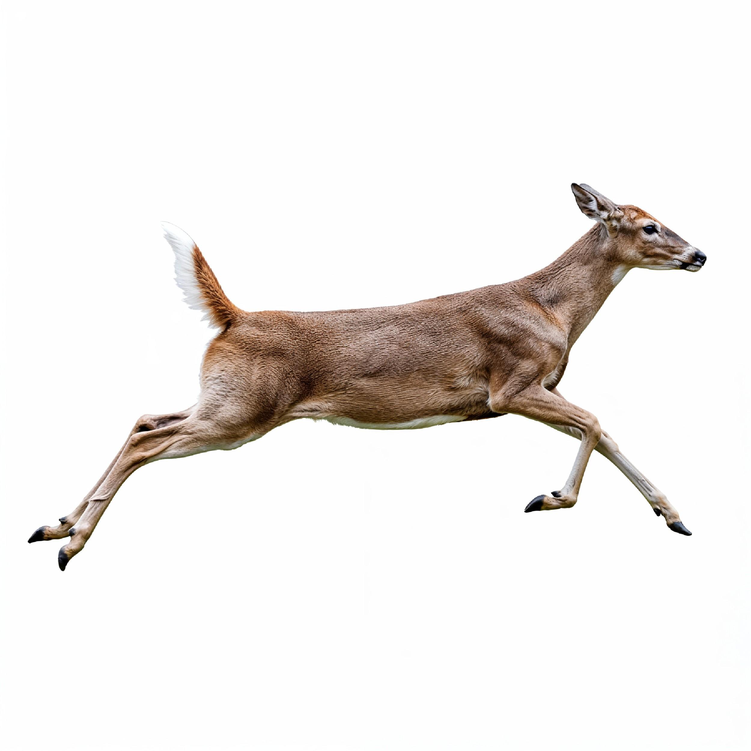 Deer Isolated on White Background Wildlife Animal Nature Portrait