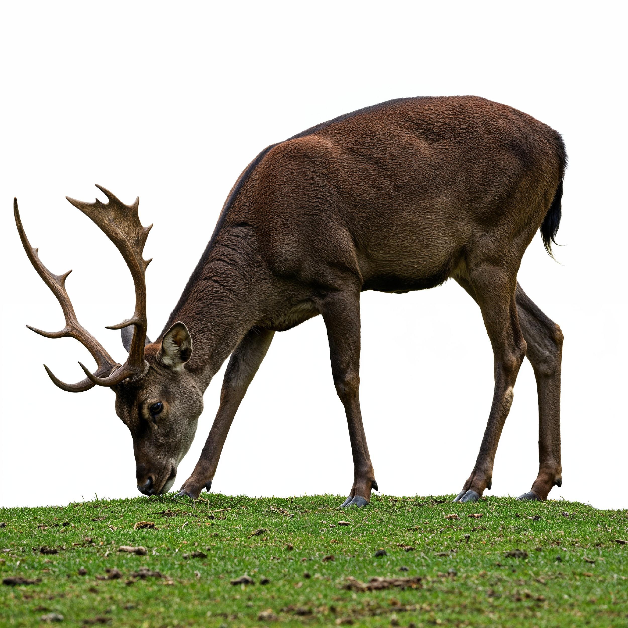Deer Isolated on White Background Wildlife Animal Nature Portrait