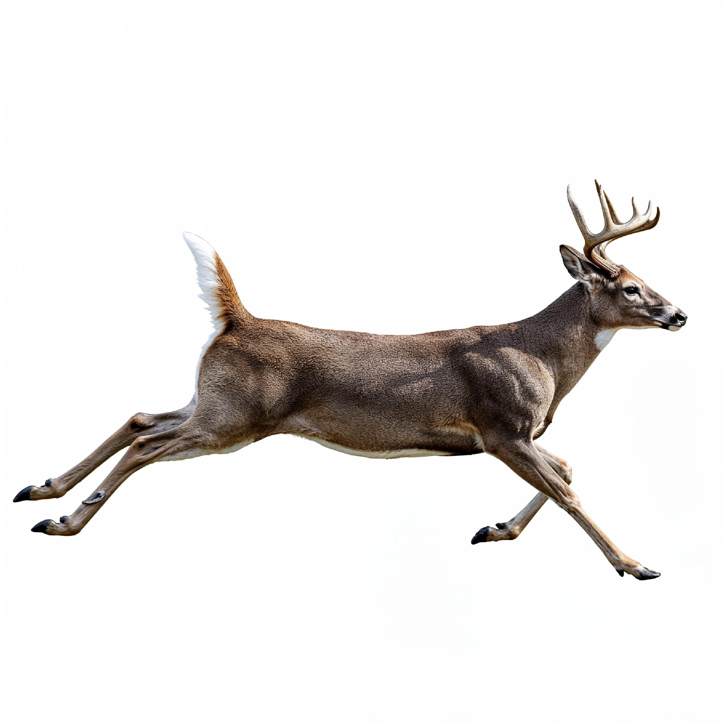 Deer Isolated on White Background Wildlife Animal Nature Portrait