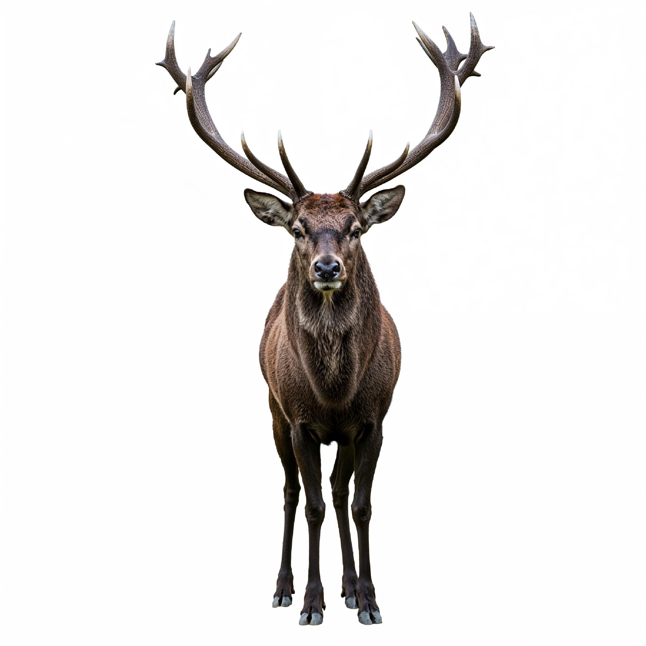 Deer Isolated on White Background Wildlife Animal Nature Portrait