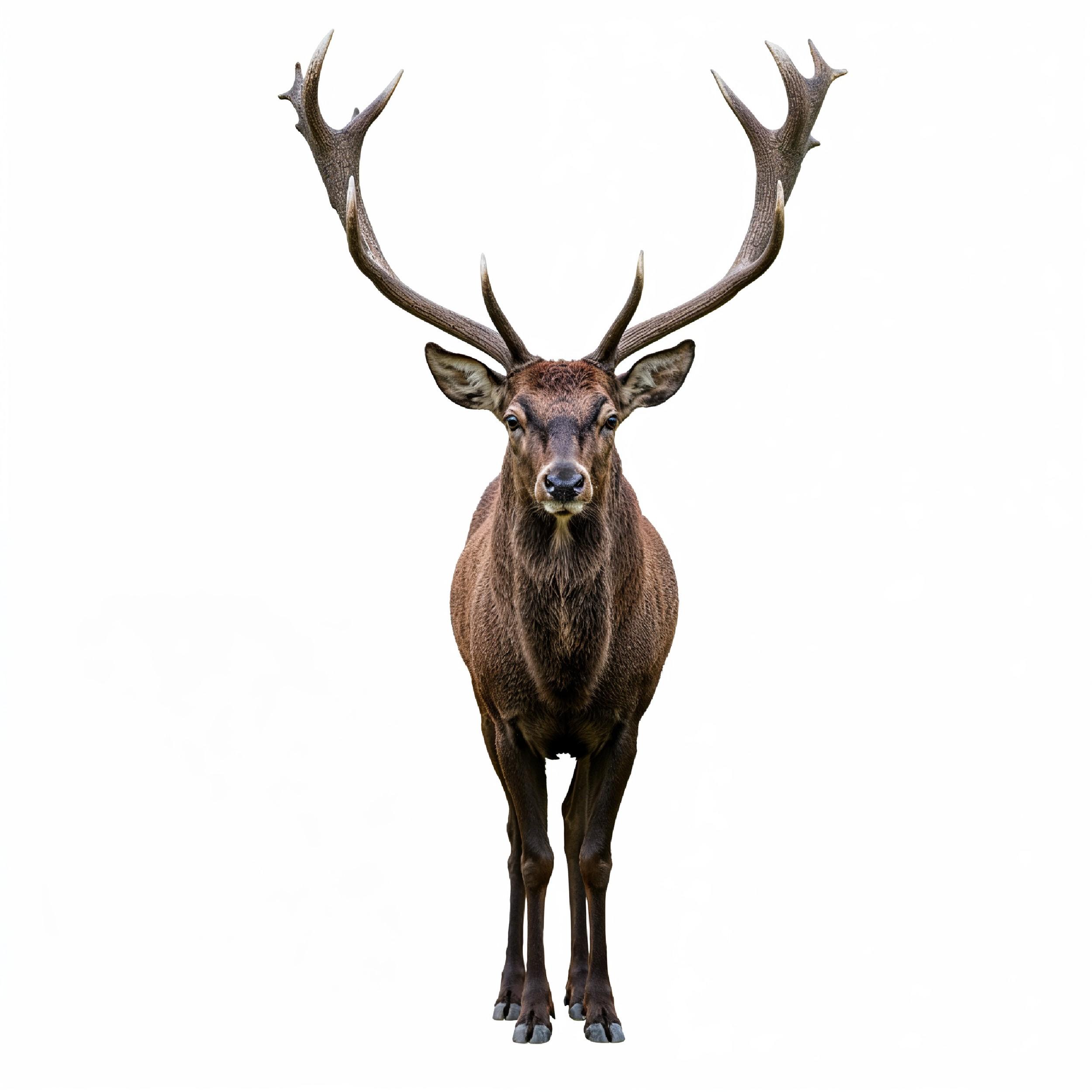 Deer Isolated on White Background Wildlife Animal Nature Portrait