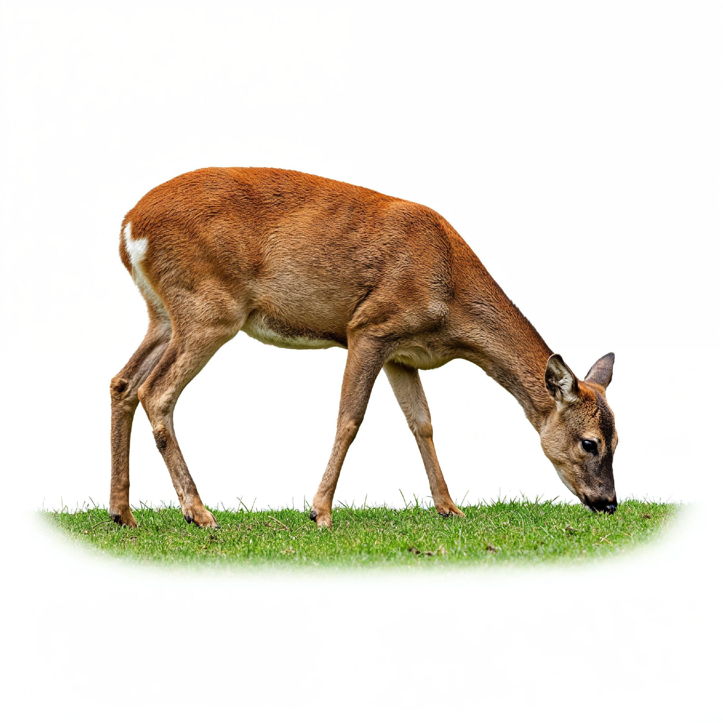 Deer Isolated on White Background Wildlife Animal Nature Portrait