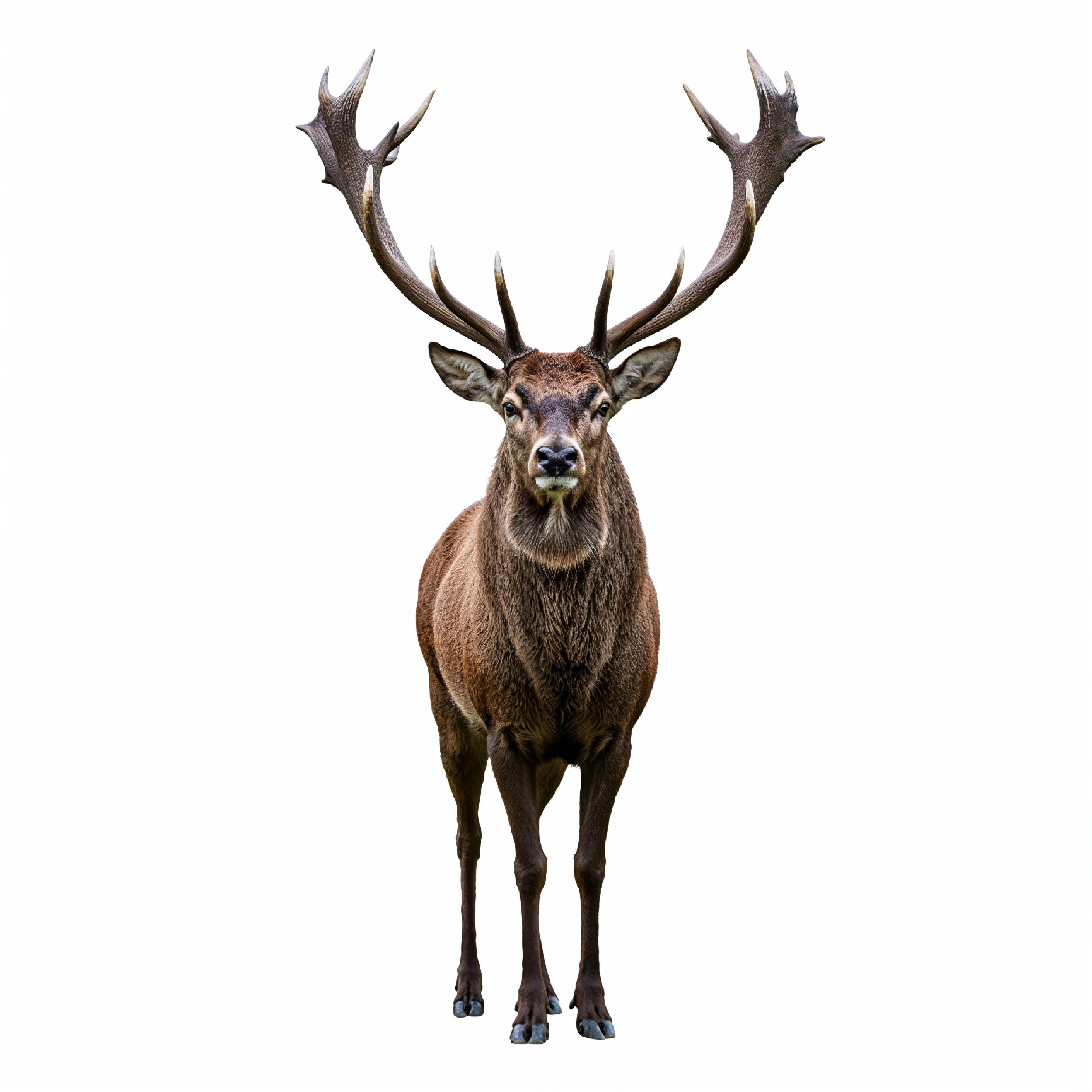 Deer Isolated on White Background Wildlife Animal Nature Portrait