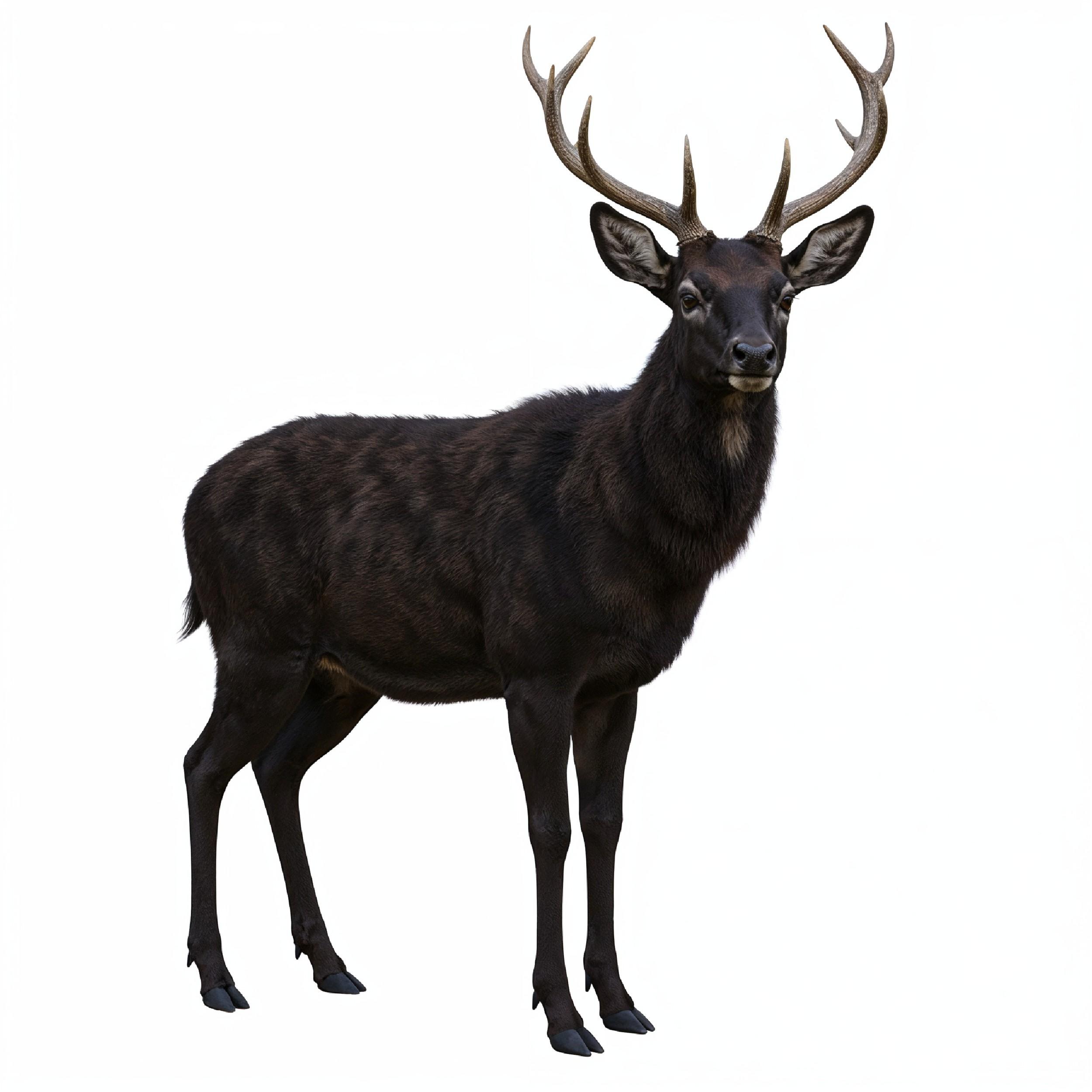 Deer Isolated on White Background Wildlife Animal Nature Portrait