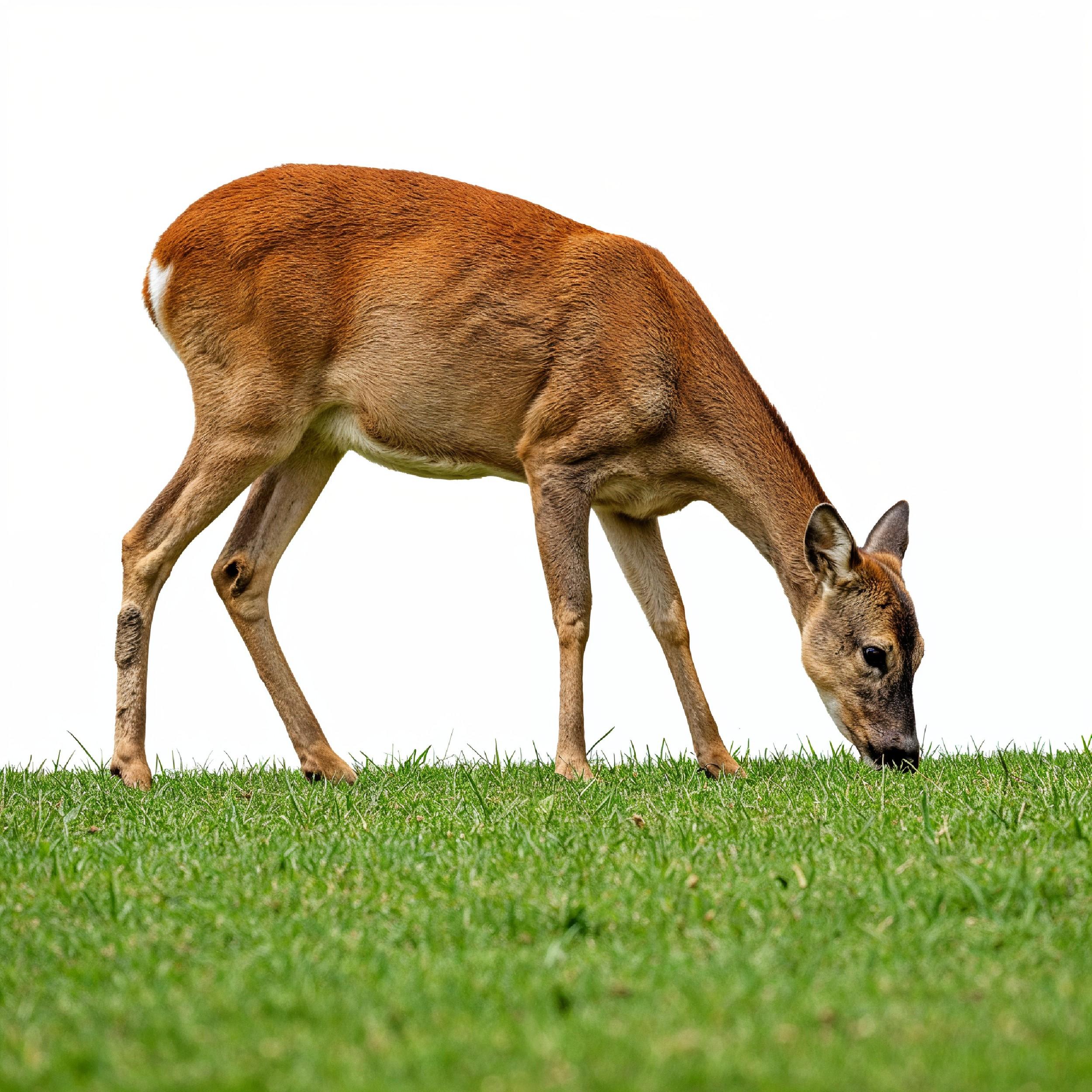 Deer Isolated on White Background Wildlife Animal Nature Portrait