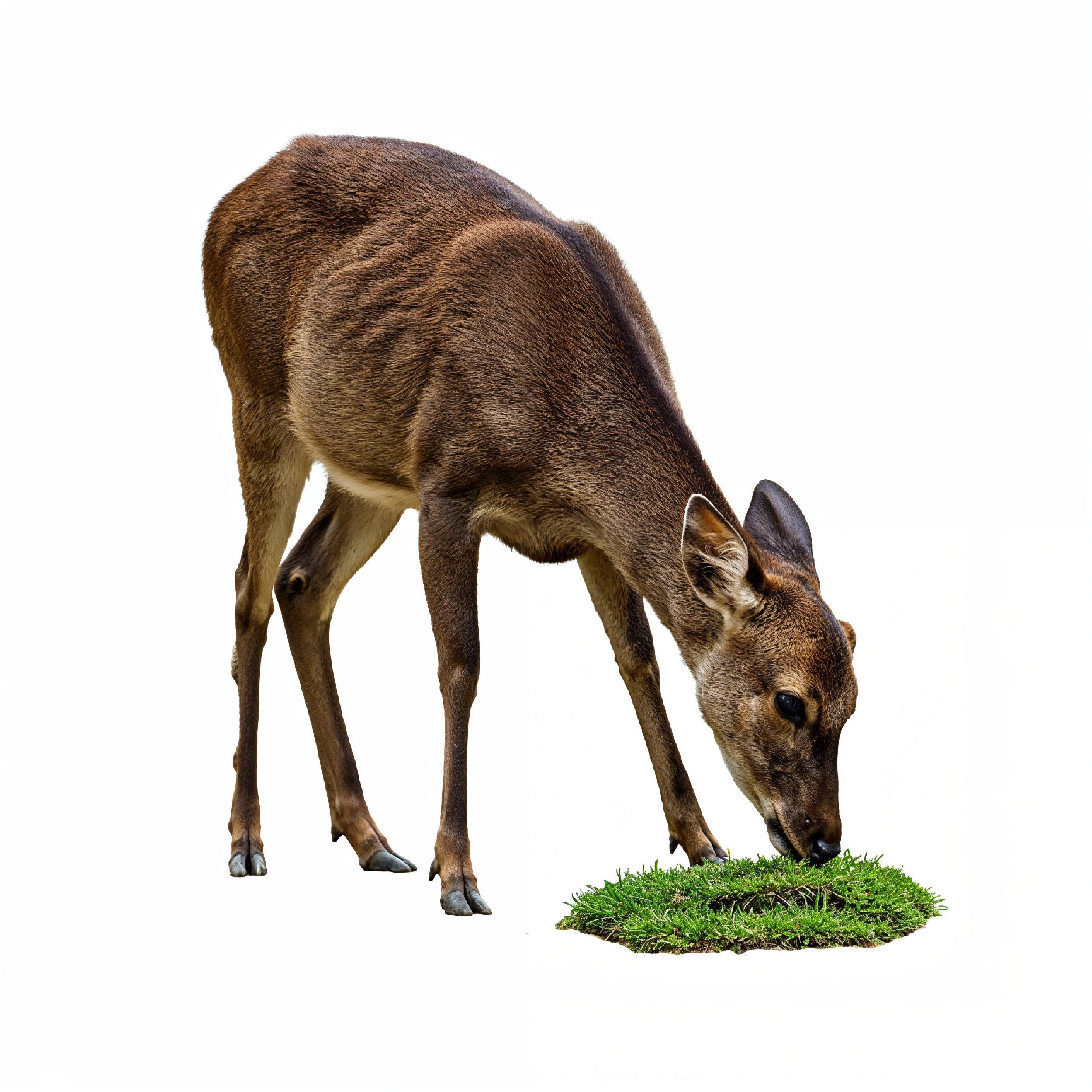 Deer Isolated on White Background Wildlife Animal Nature Portrait