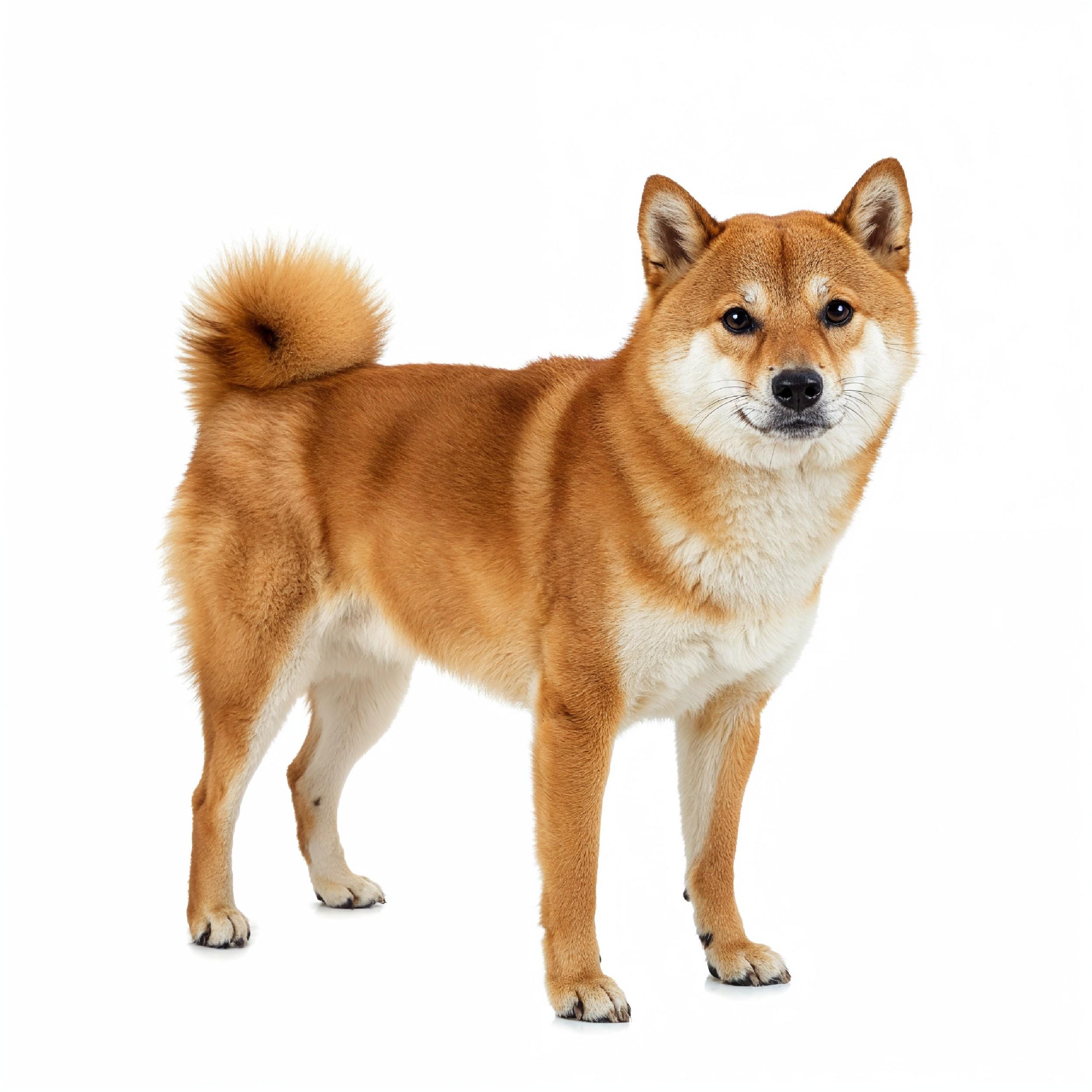 Domestic Dog Isolated on White Background Studio Portrait
