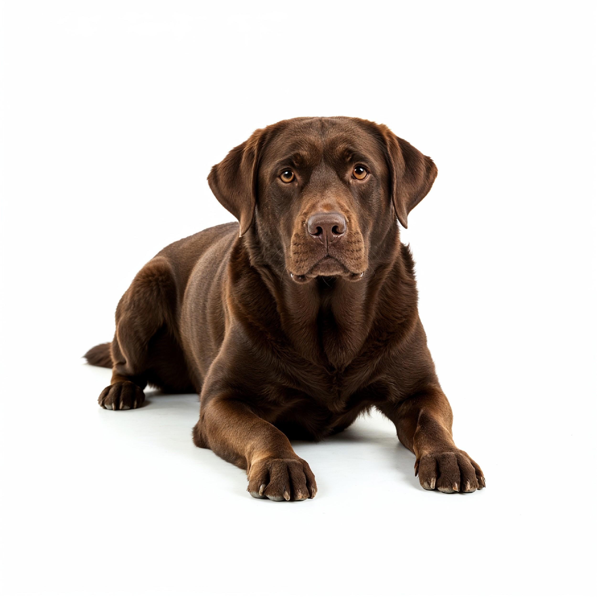 Domestic Dog Isolated on White Background Studio Portrait