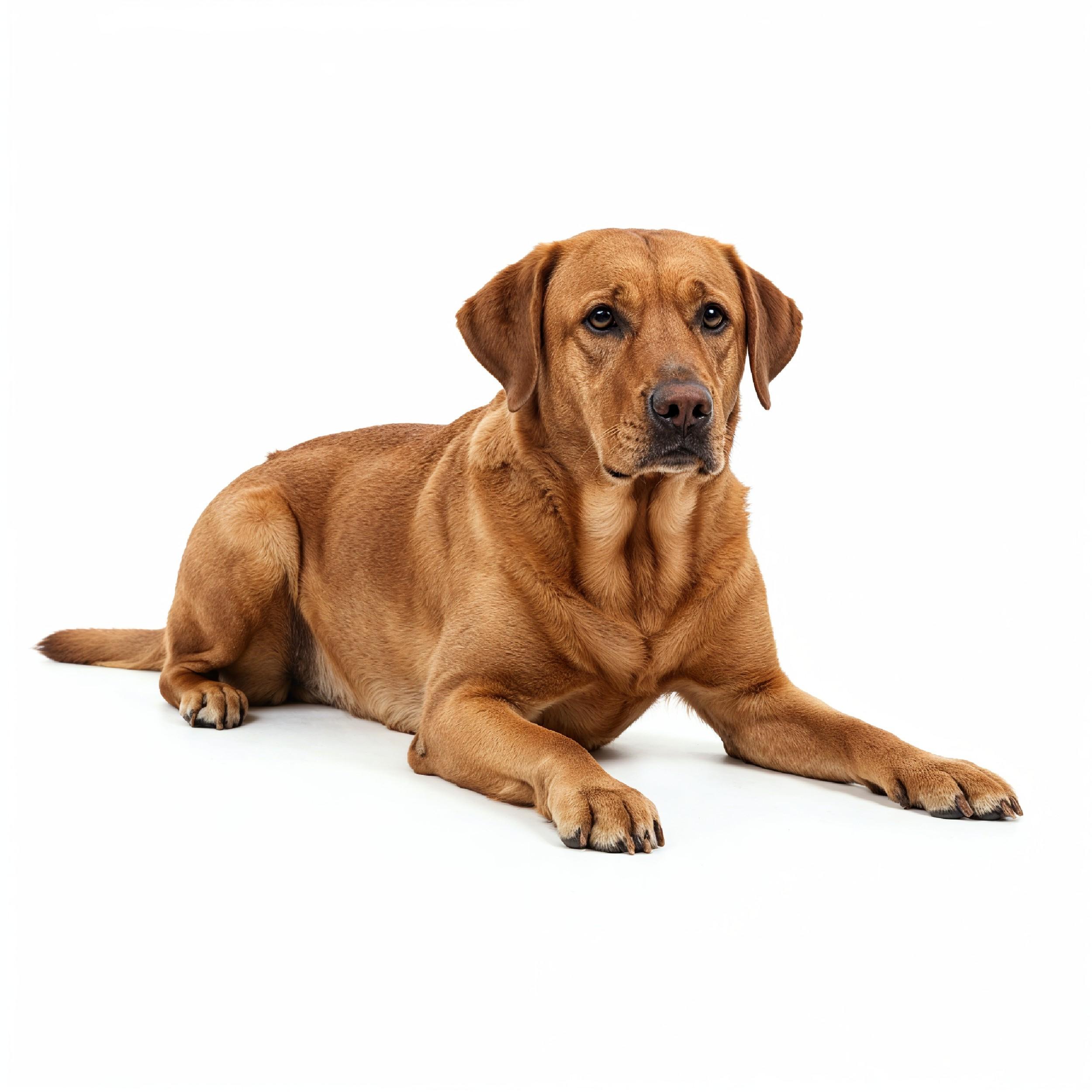 Domestic Dog Isolated on White Background Studio Portrait
