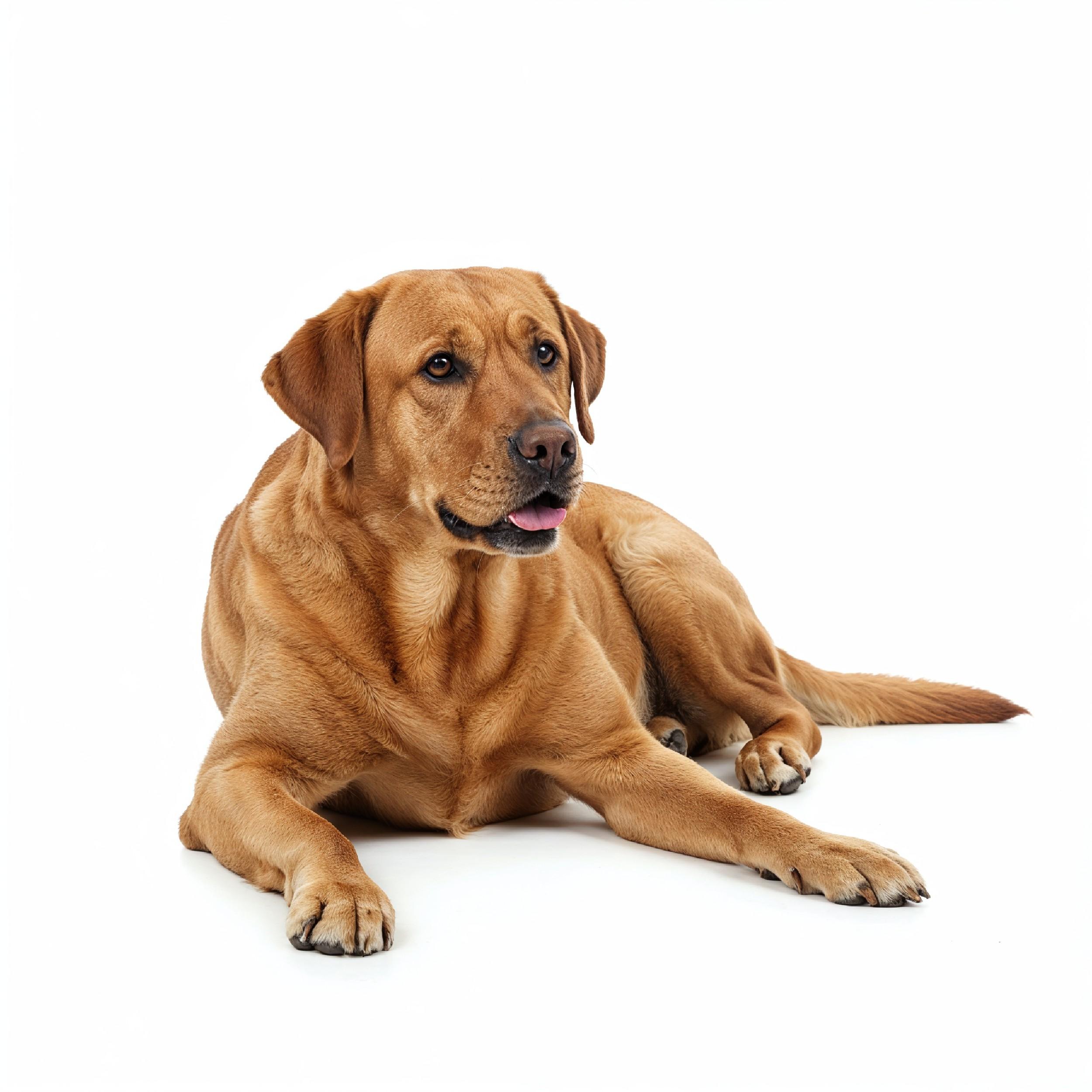 Domestic Dog Isolated on White Background Studio Portrait