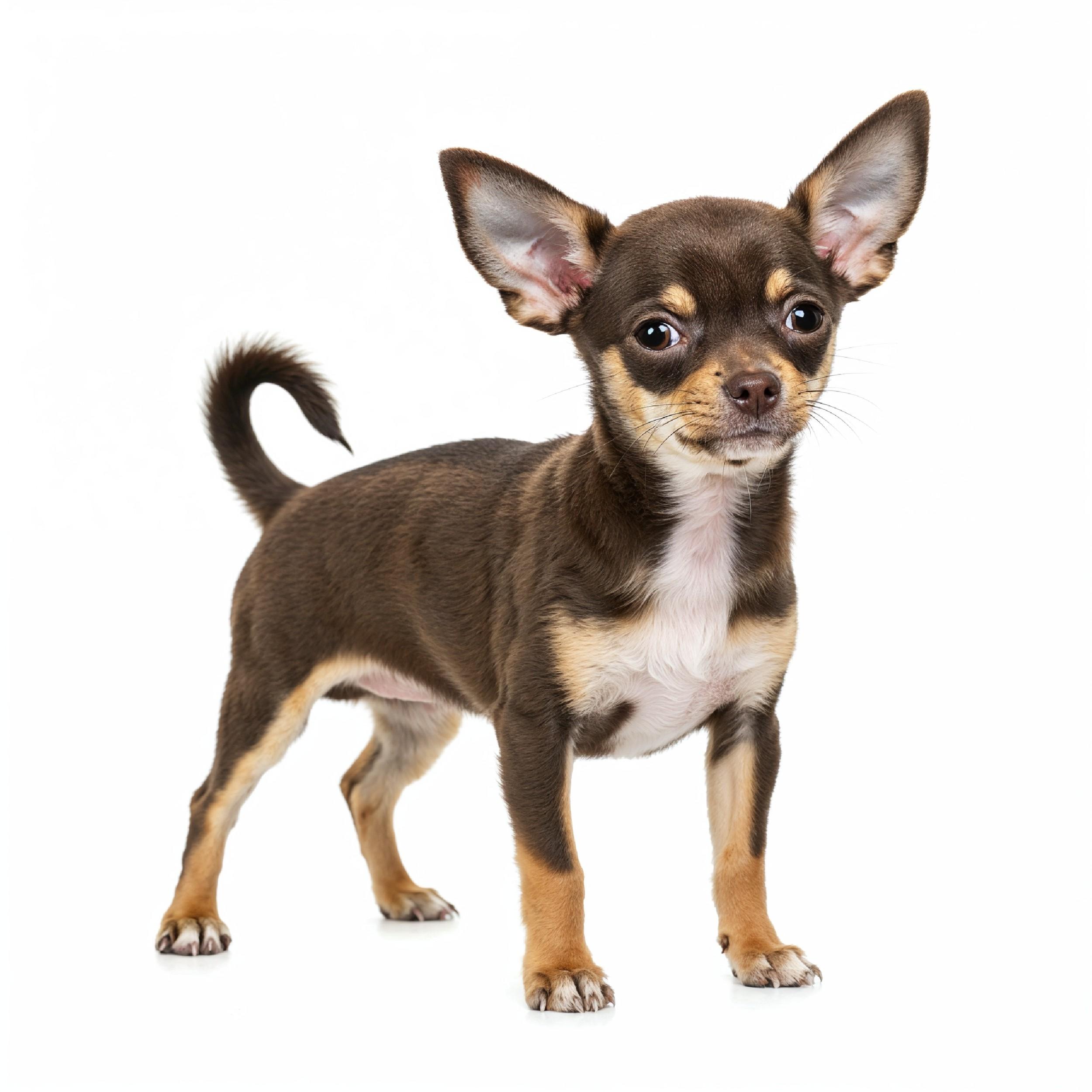 Domestic Dog Isolated on White Background Studio Portrait