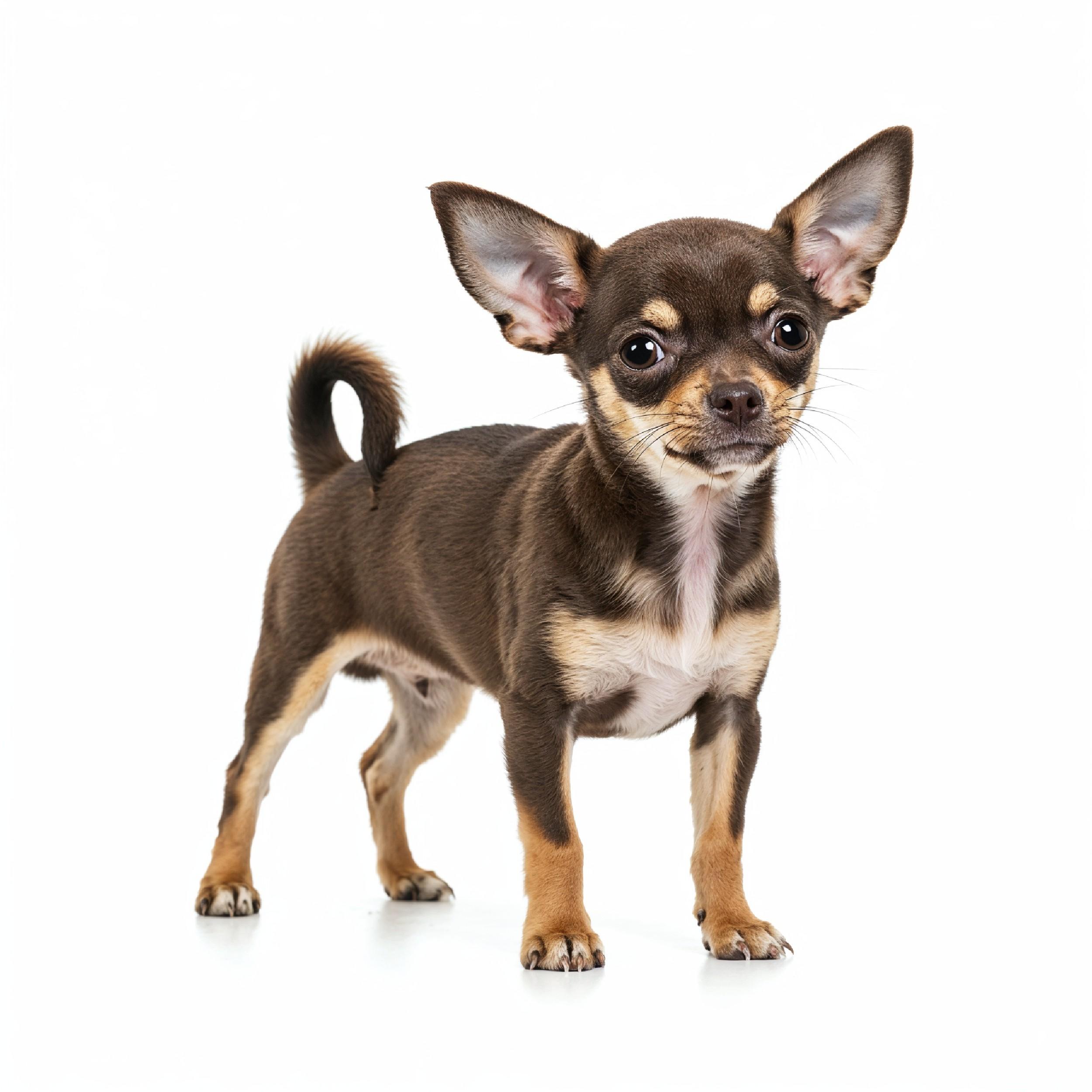 Domestic Dog Isolated on White Background Studio Portrait