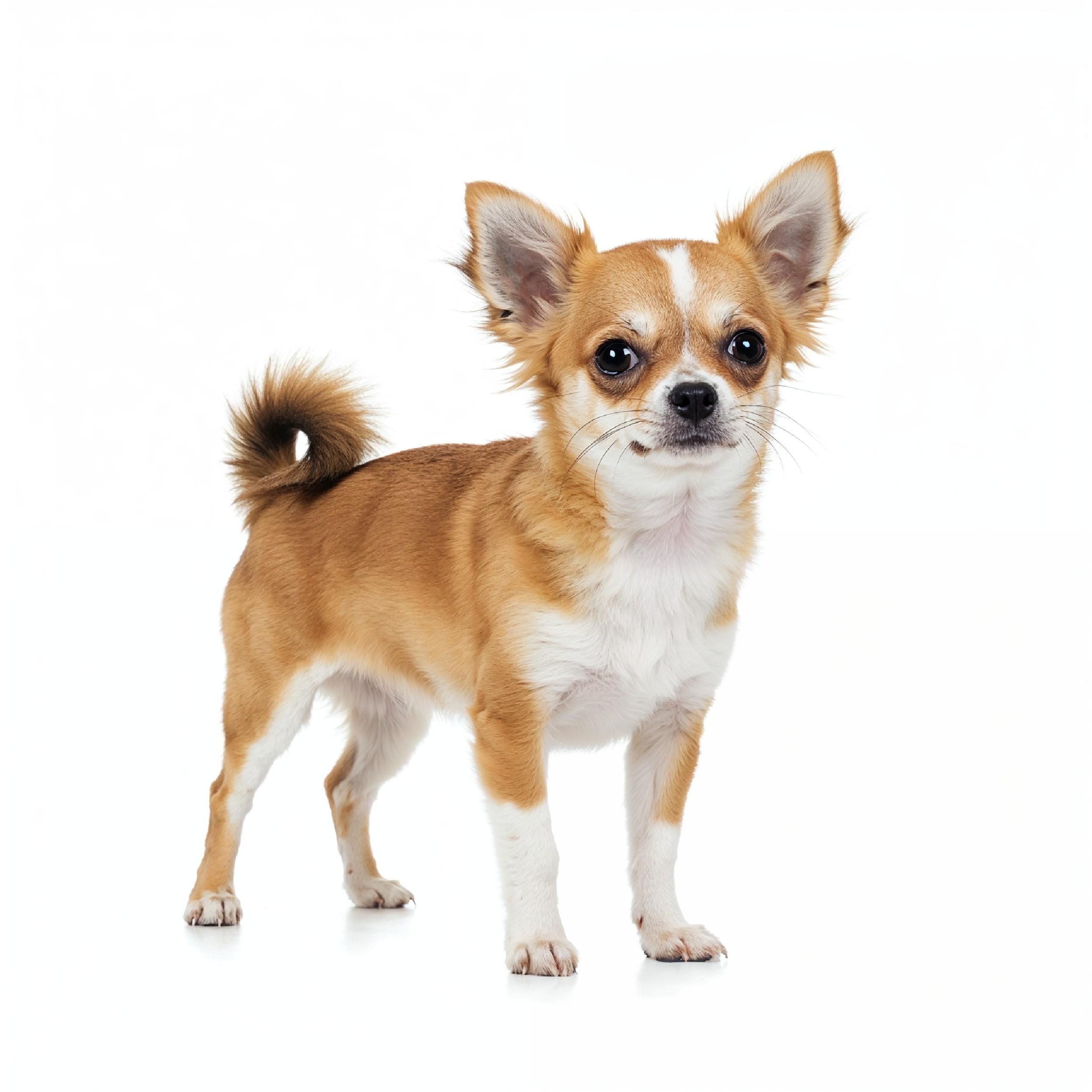 Domestic Dog Isolated on White Background Studio Portrait