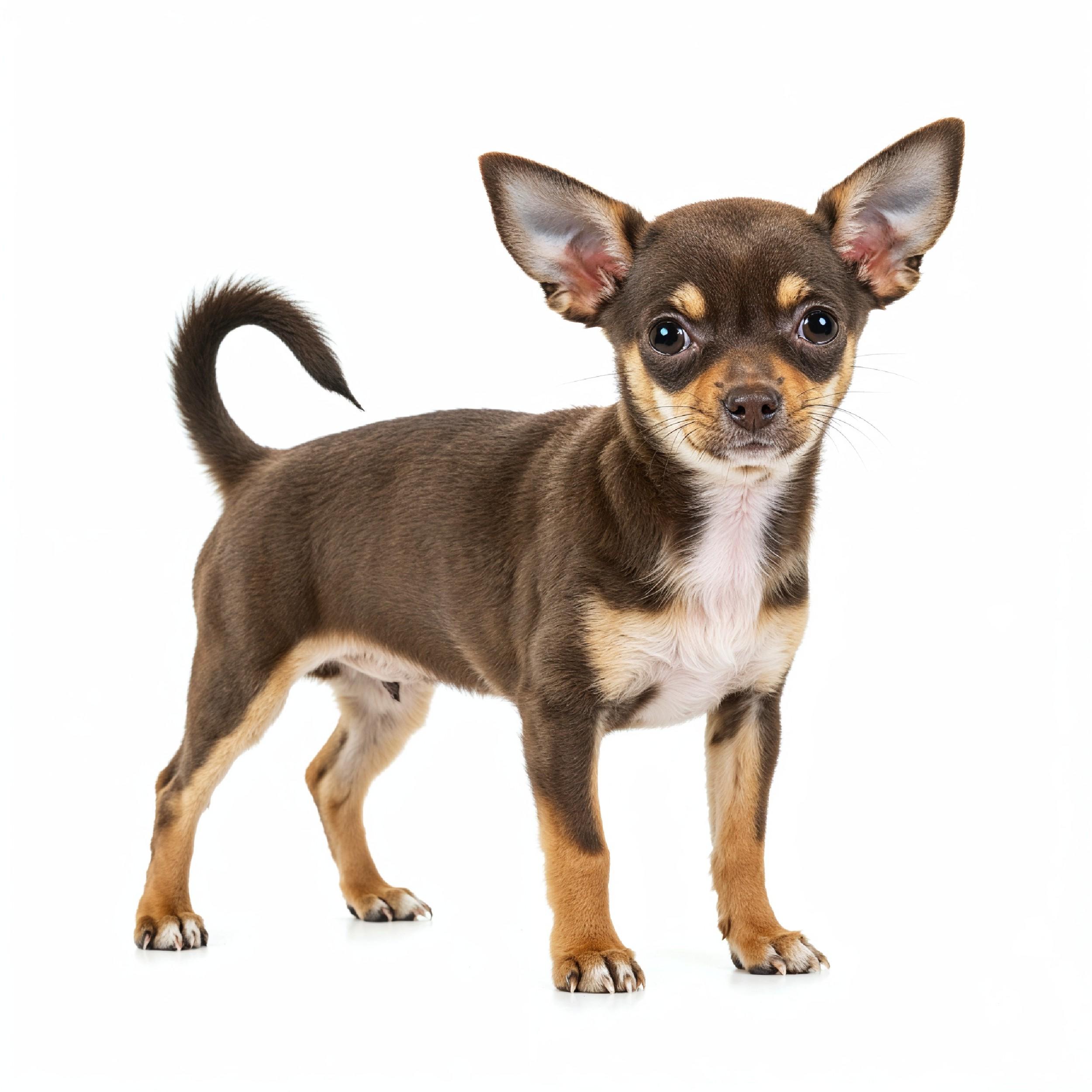 Domestic Dog Isolated on White Background Studio Portrait