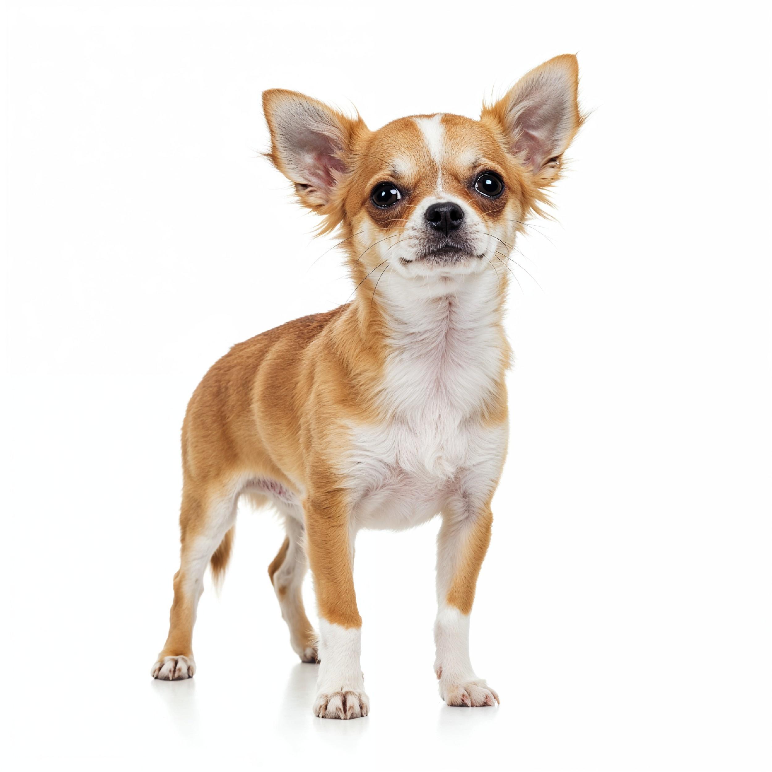 Domestic Dog Isolated on White Background Studio Portrait