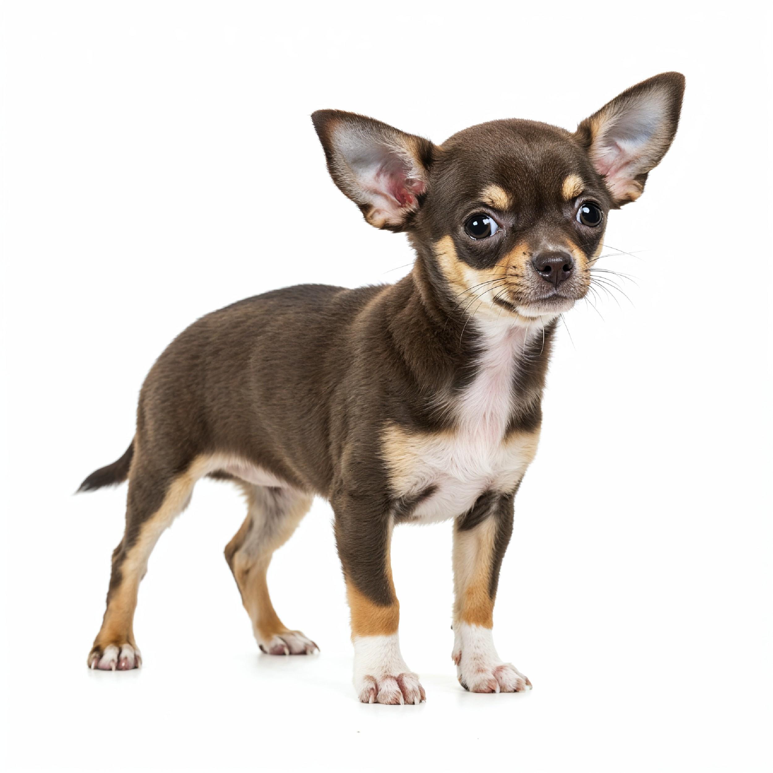 Domestic Dog Isolated on White Background Studio Portrait