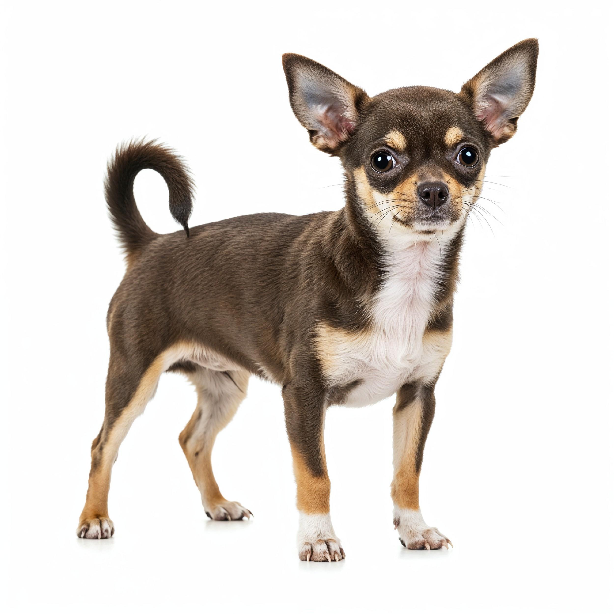 Domestic Dog Isolated on White Background Studio Portrait