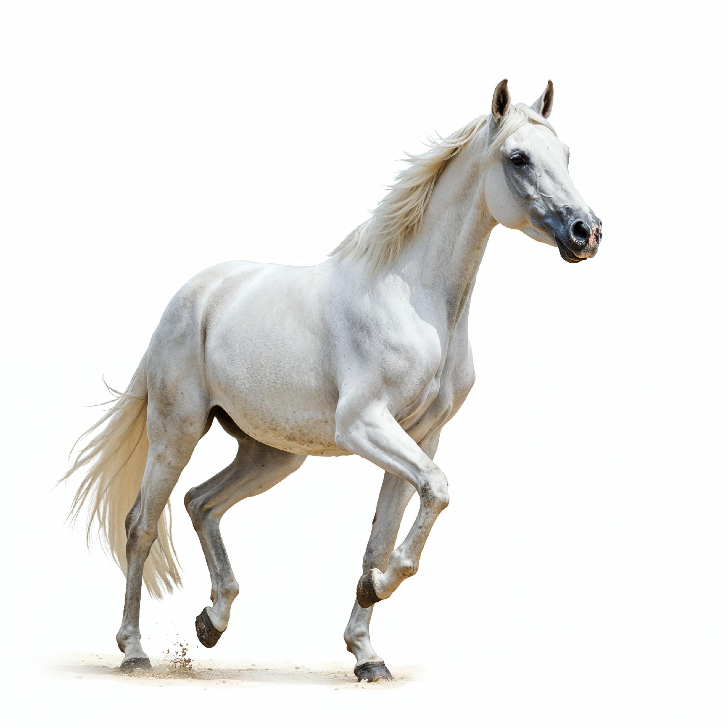 Horse Isolated on White Background Elegant Equine Studio Portrait
