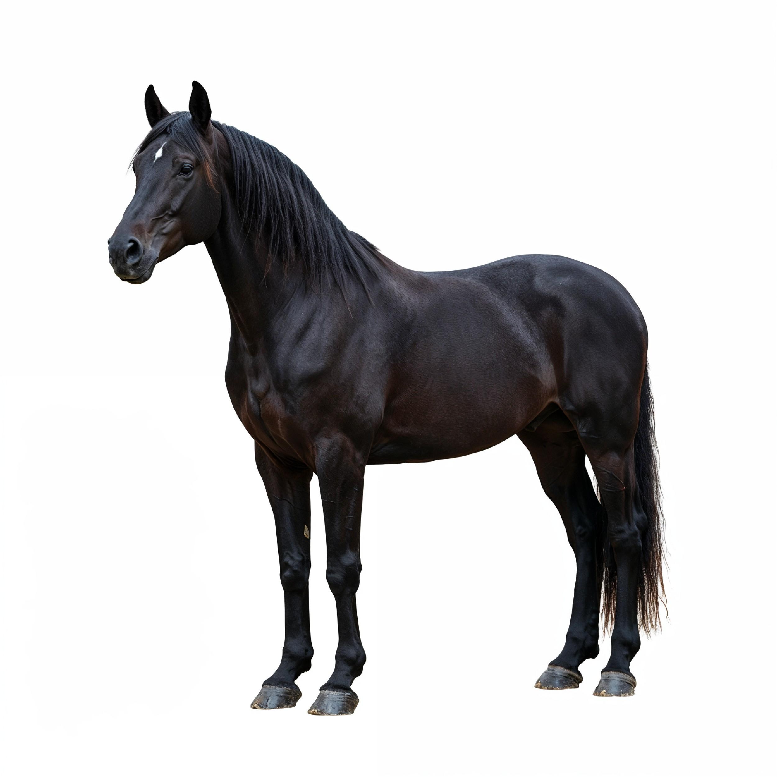Horse Isolated on White Background Elegant Equine Studio Portrait