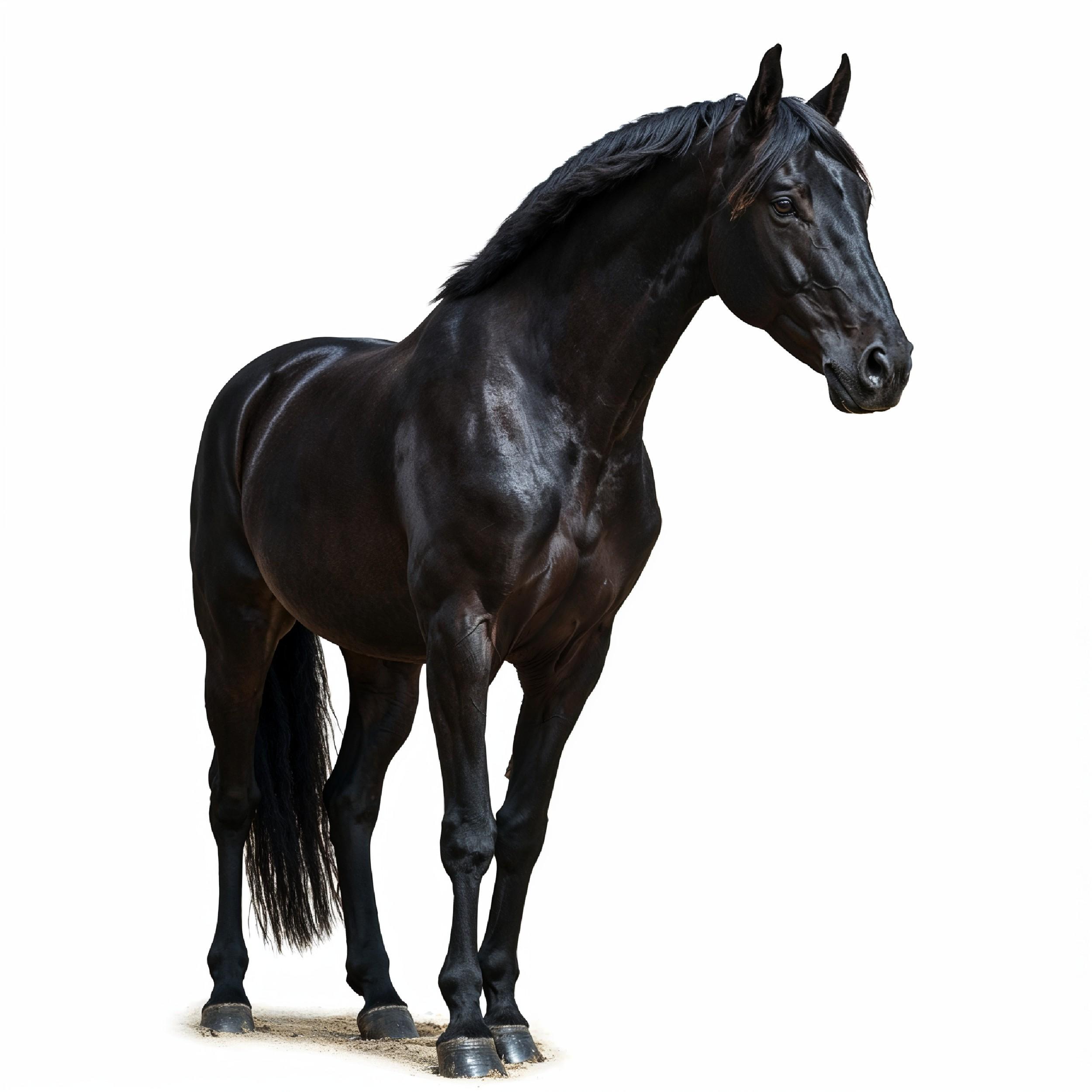 Horse Isolated on White Background Elegant Equine Studio Portrait