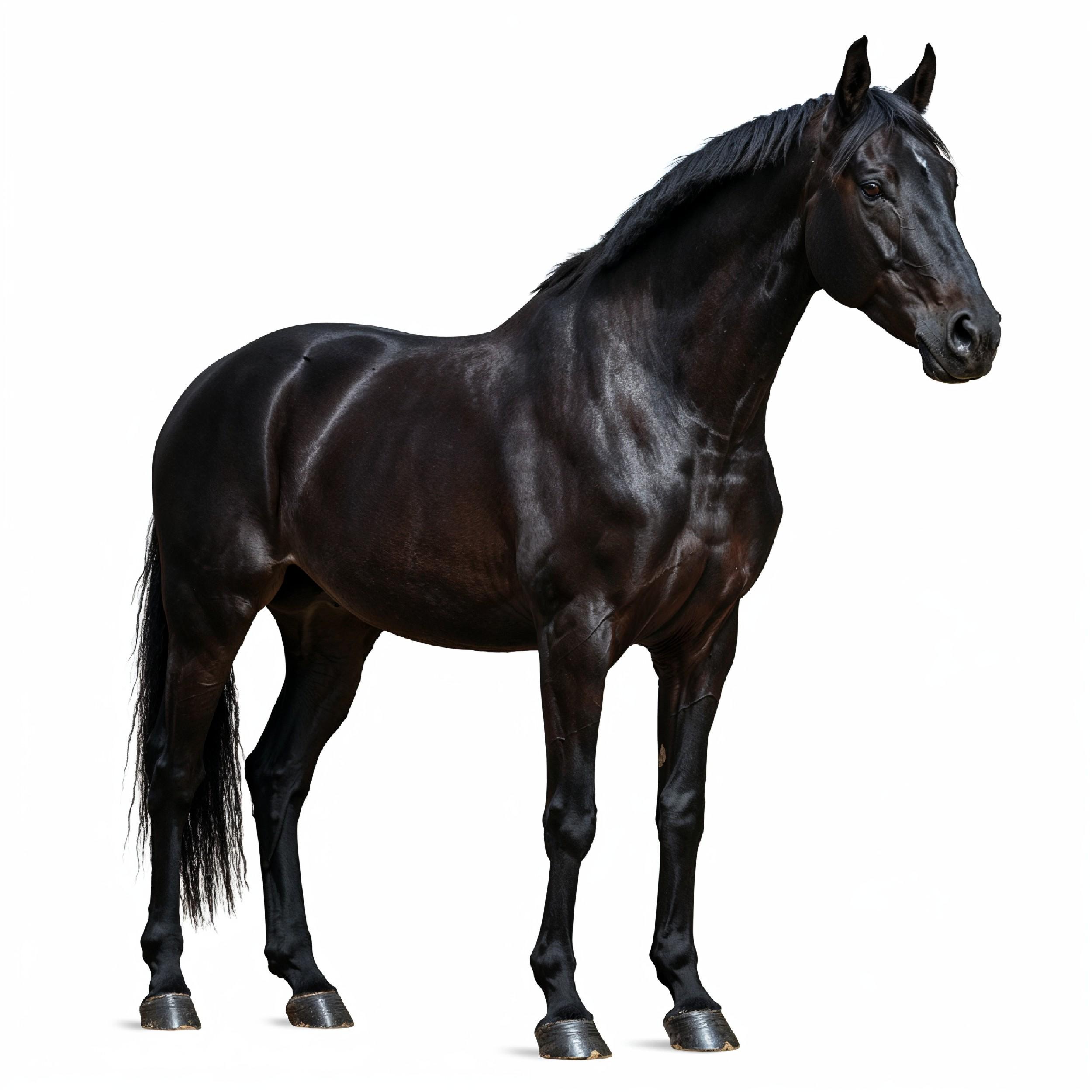 Horse Isolated on White Background Elegant Equine Studio Portrait