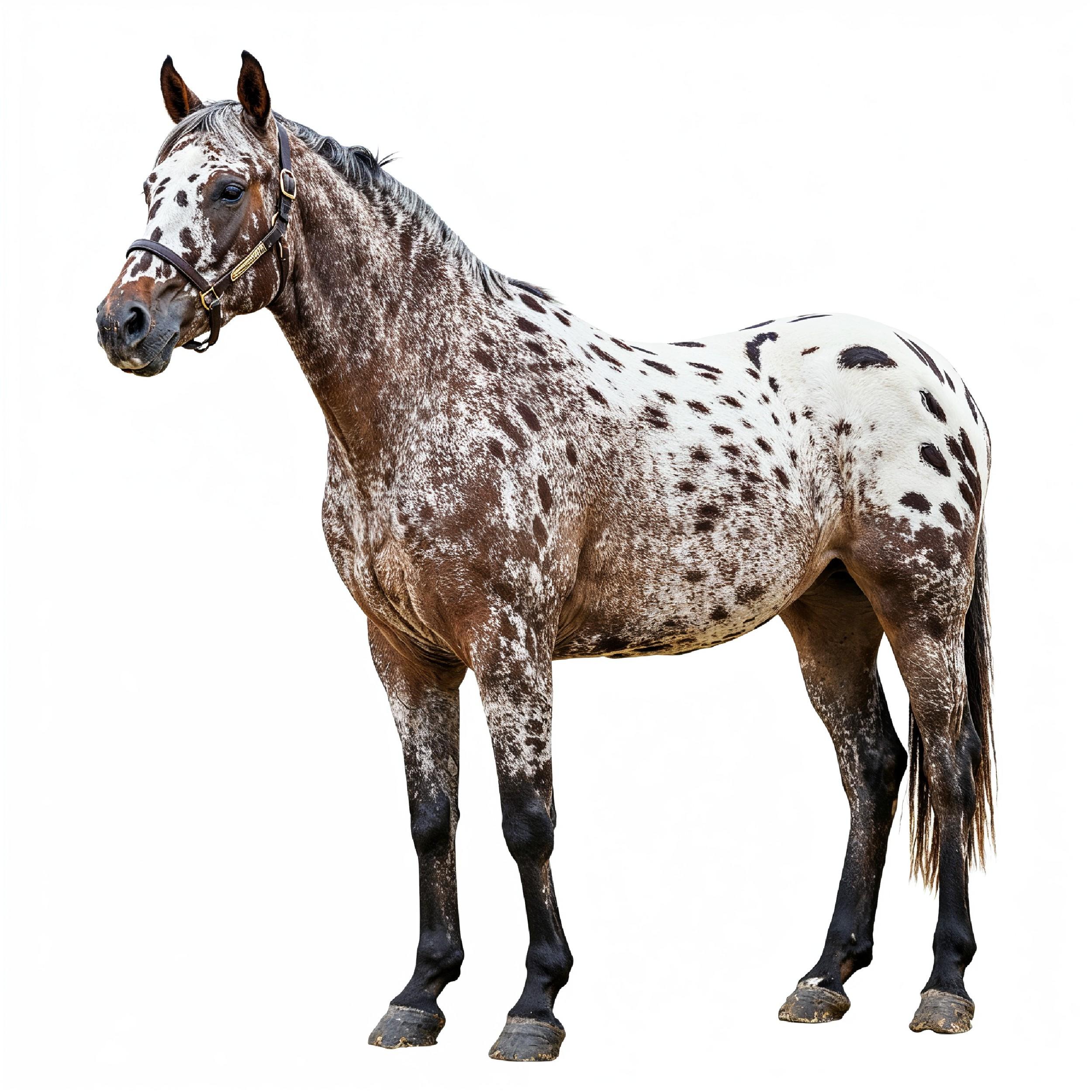 Horse Isolated on White Background Elegant Equine Studio Portrait