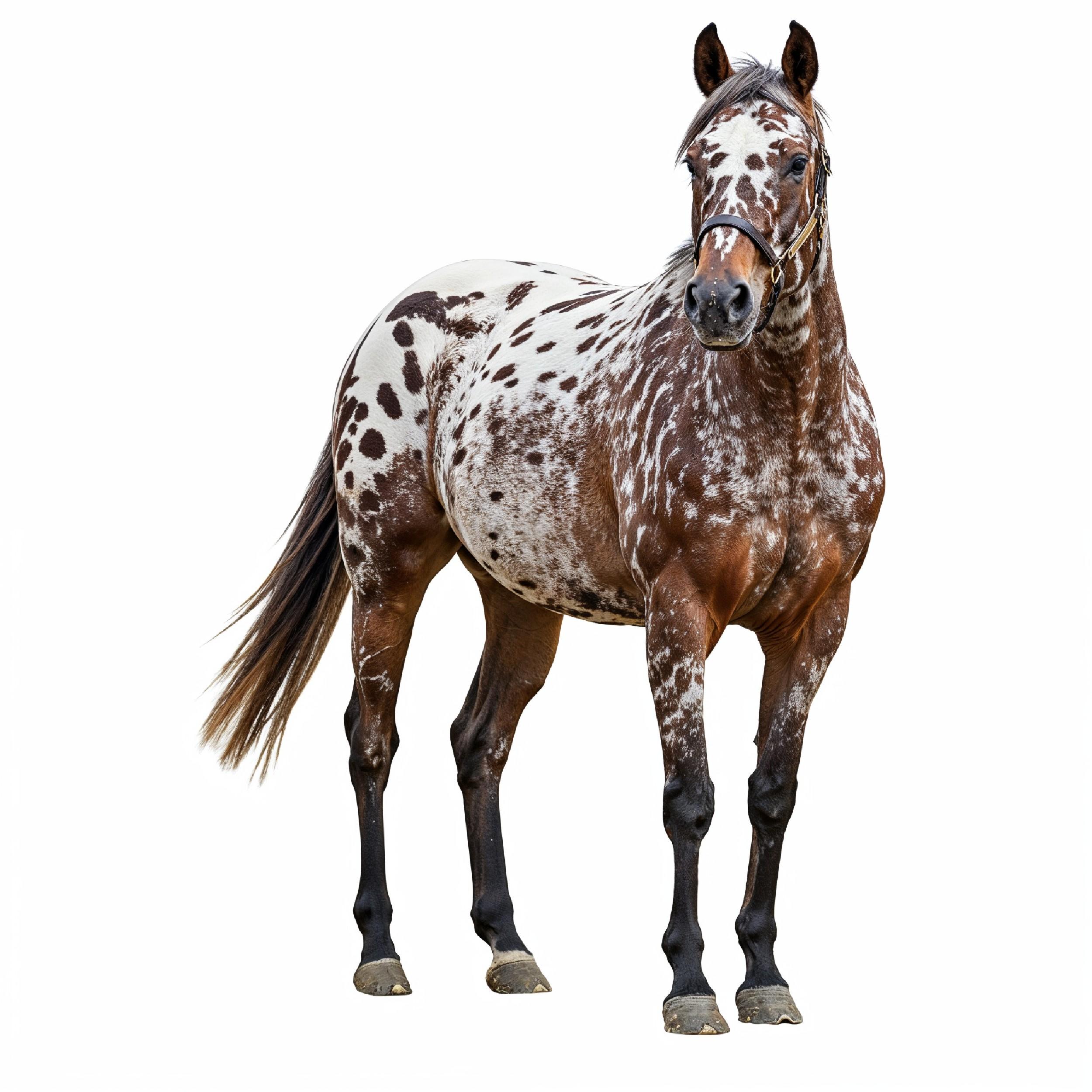 Horse Isolated on White Background Elegant Equine Studio Portrait