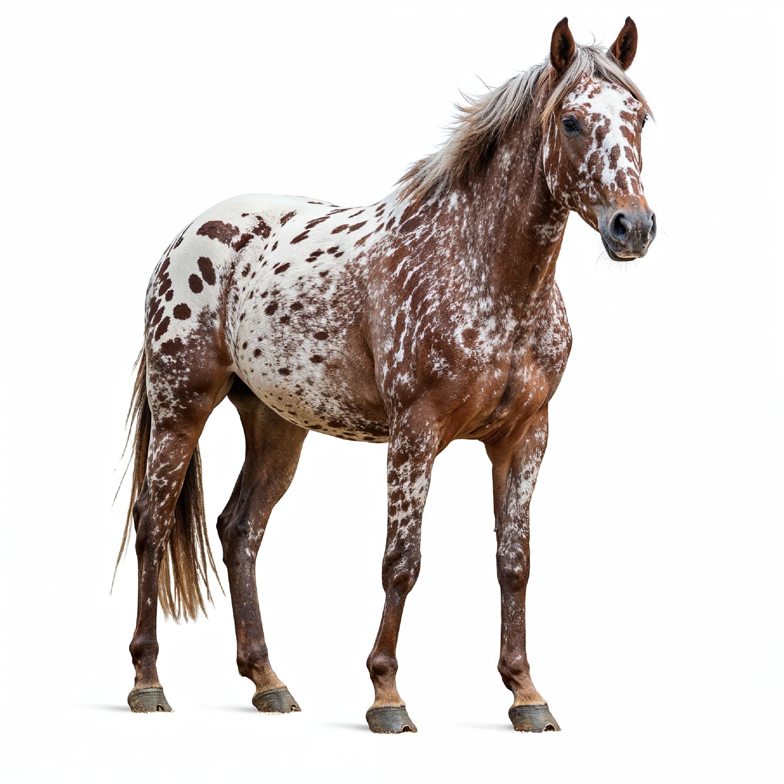 Horse Isolated on White Background Elegant Equine Studio Portrait