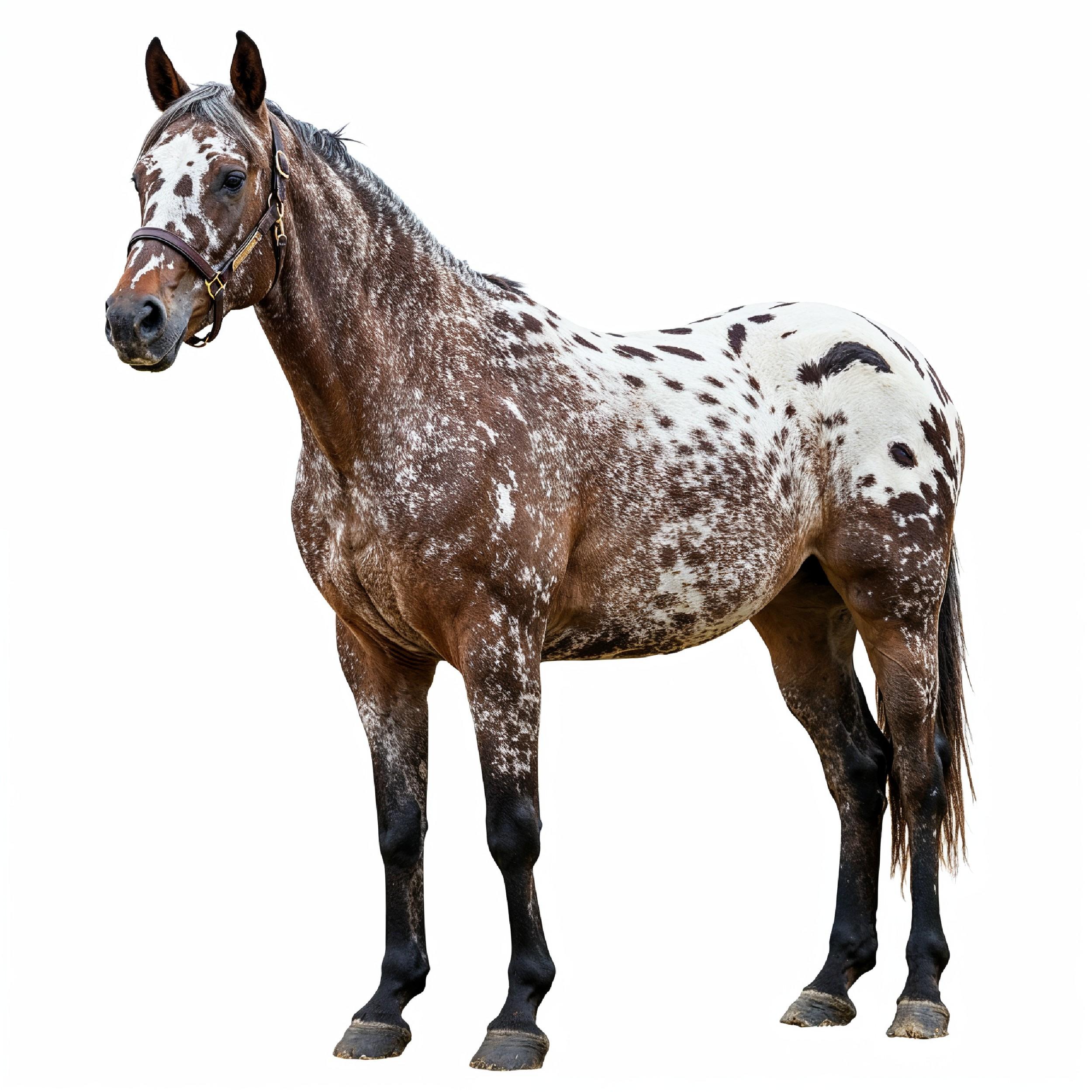 Horse Isolated on White Background Elegant Equine Studio Portrait
