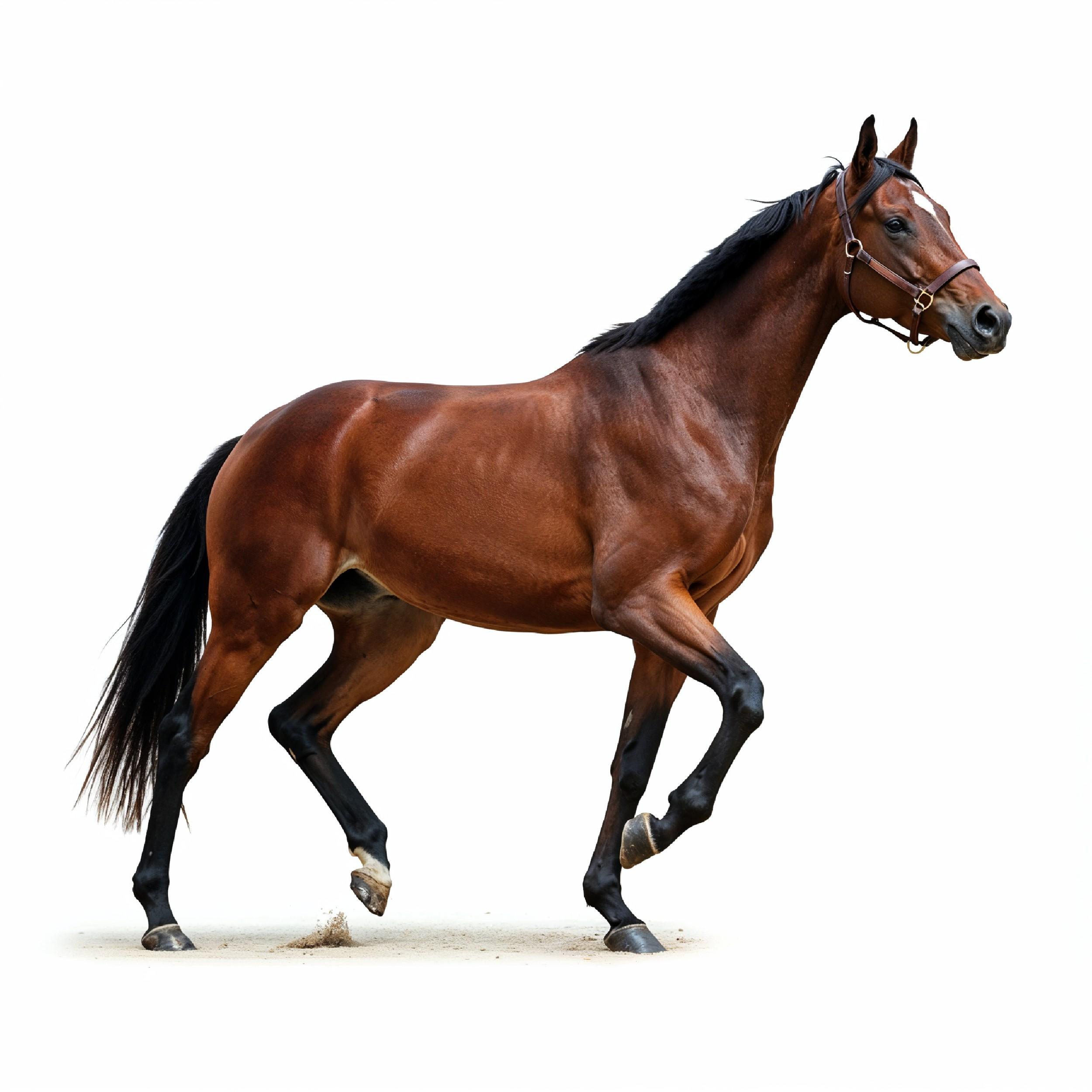 Horse Isolated on White Background Elegant Equine Studio Portrait