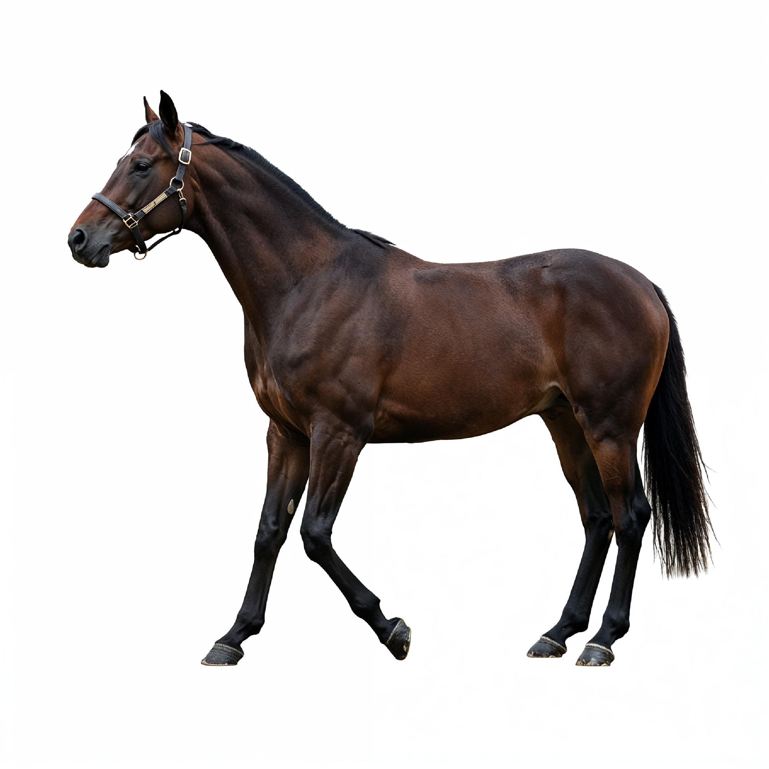 Horse Isolated on White Background Elegant Equine Studio Portrait