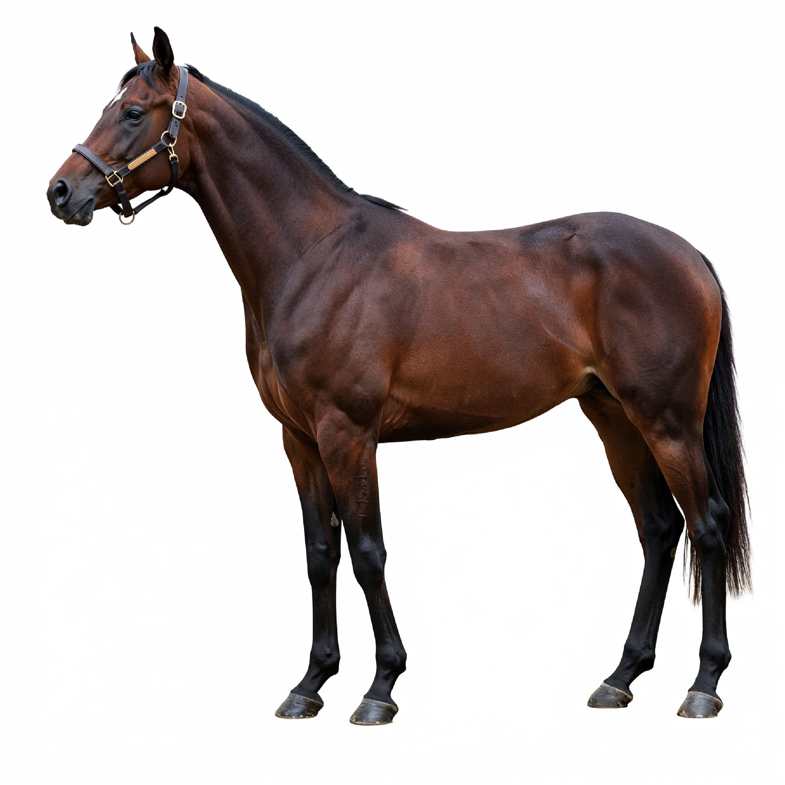 Horse Isolated on White Background Elegant Equine Studio Portrait