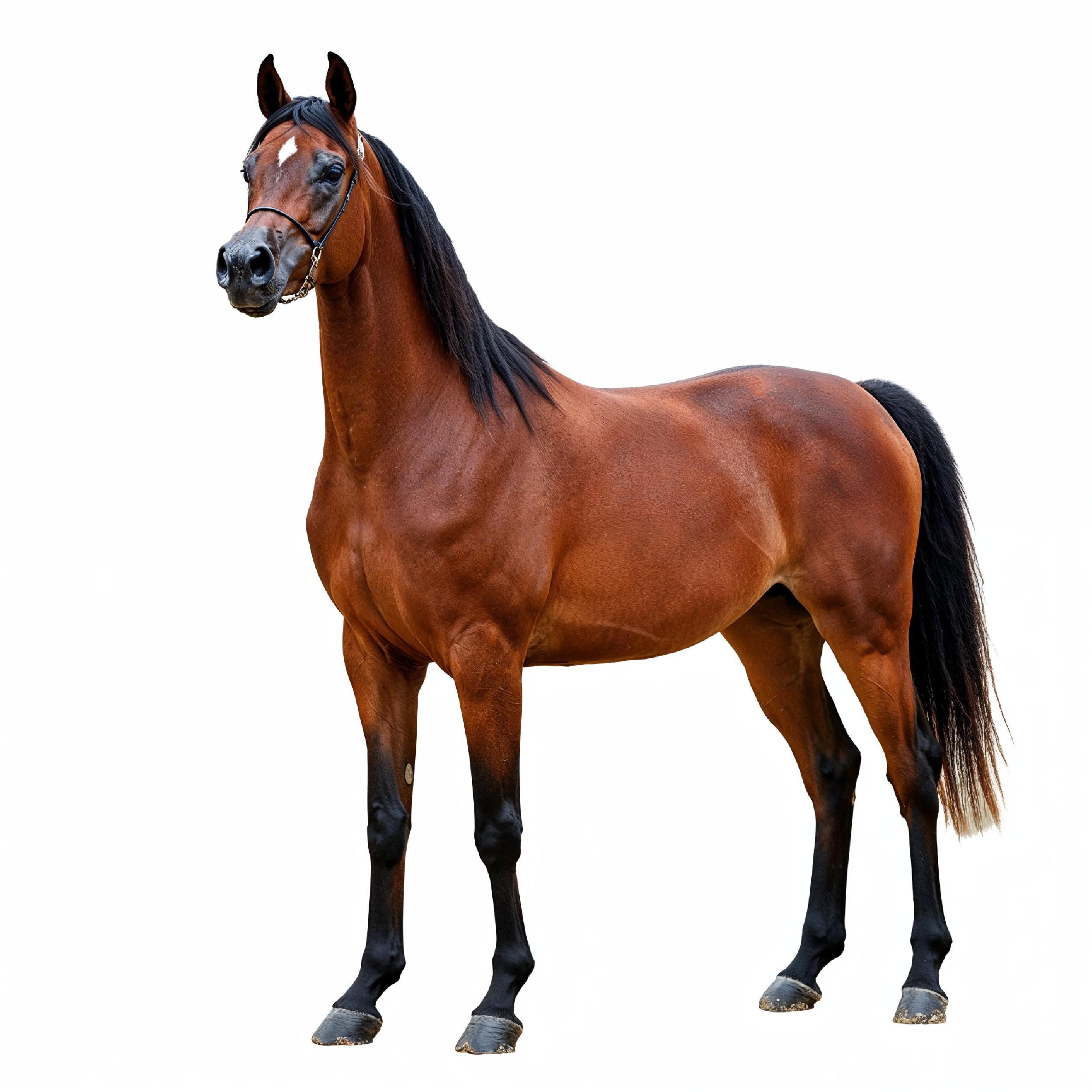 Horse Isolated on White Background Elegant Equine Studio Portrait