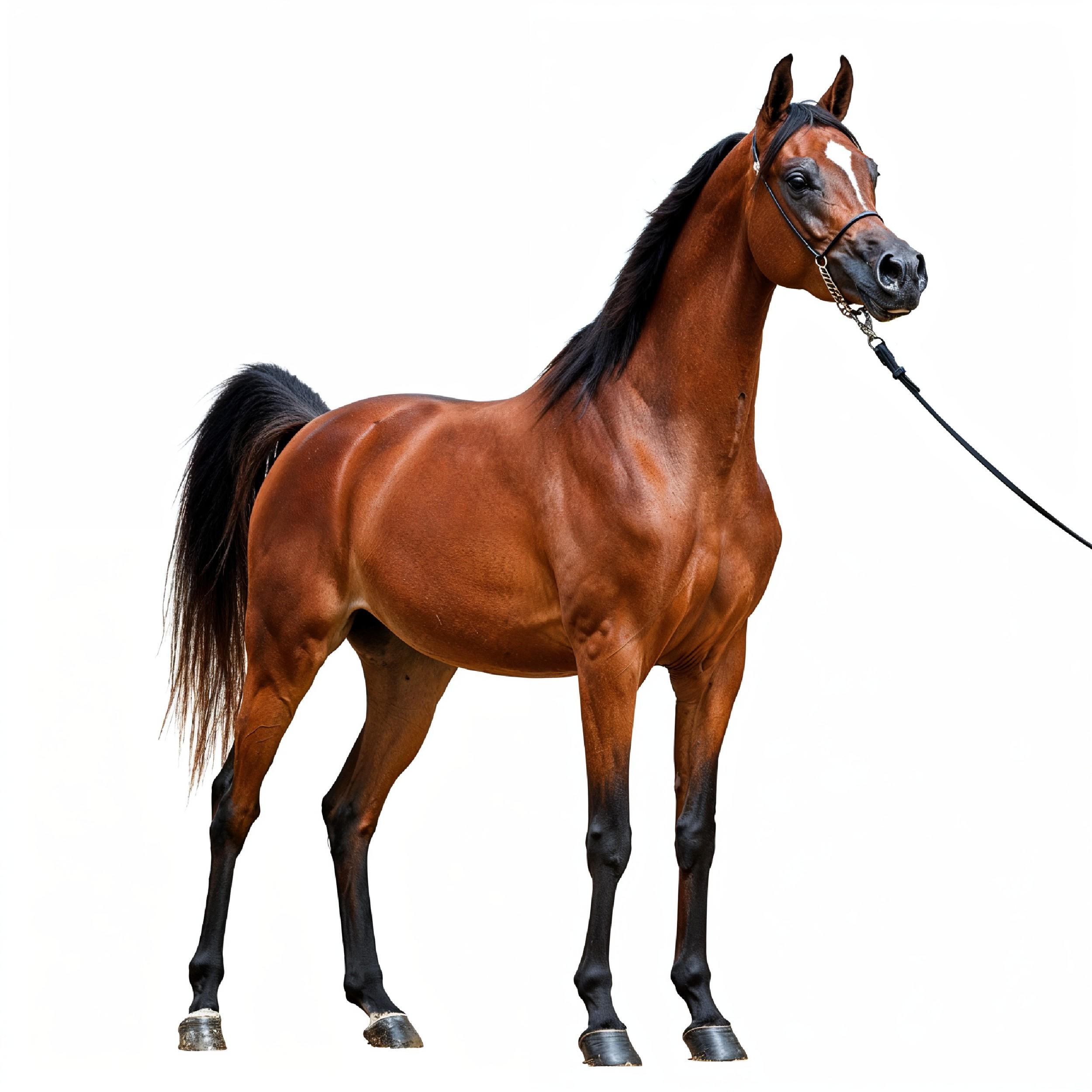 Horse Isolated on White Background Elegant Equine Studio Portrait