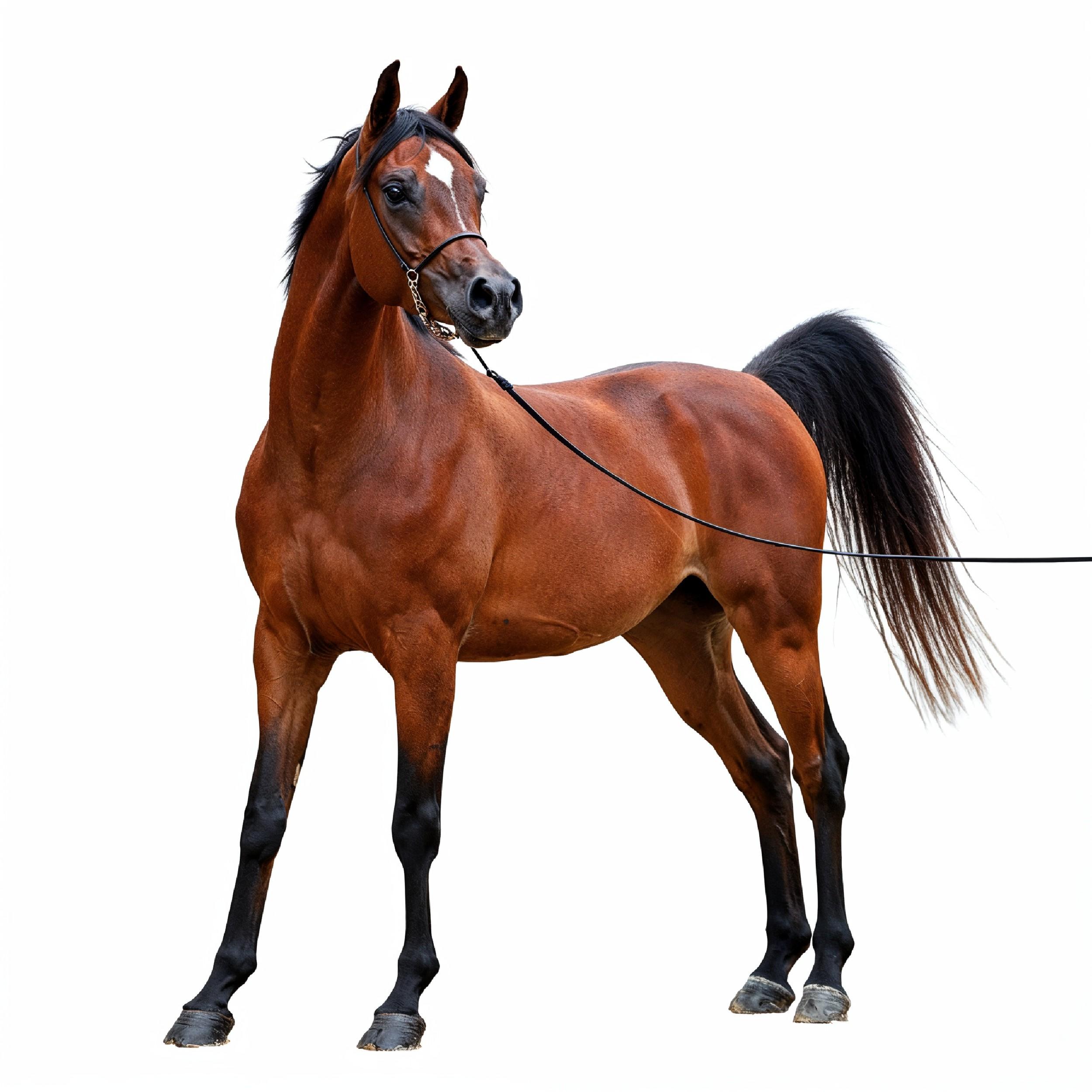Horse Isolated on White Background Elegant Equine Studio Portrait