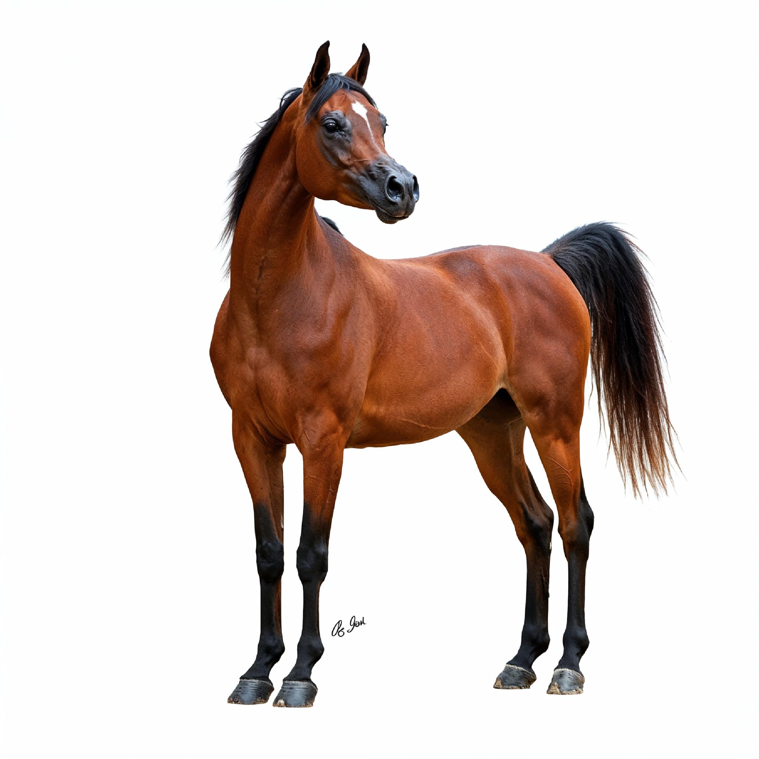 Horse Isolated on White Background Elegant Equine Studio Portrait