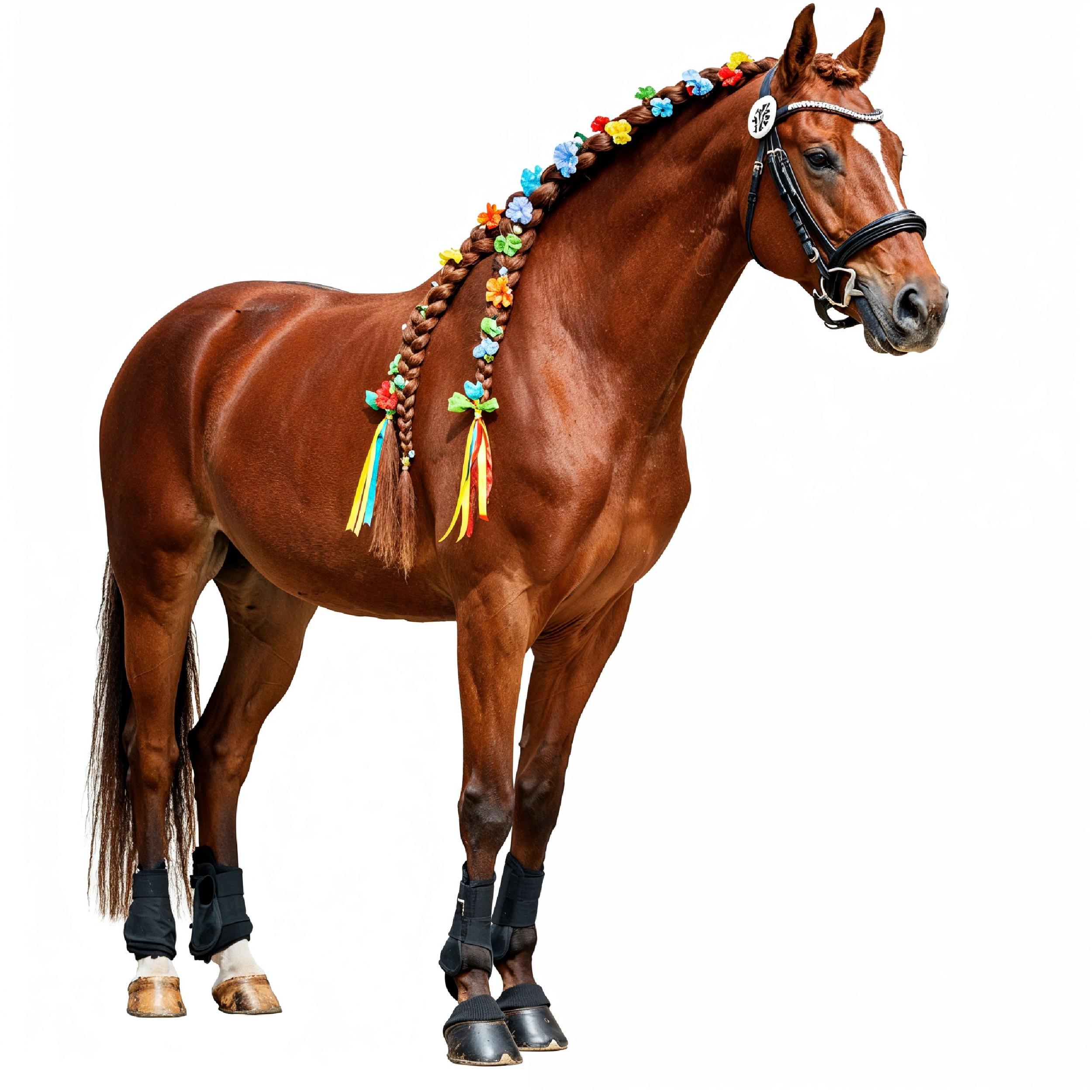 Horse Isolated on White Background Elegant Equine Studio Portrait