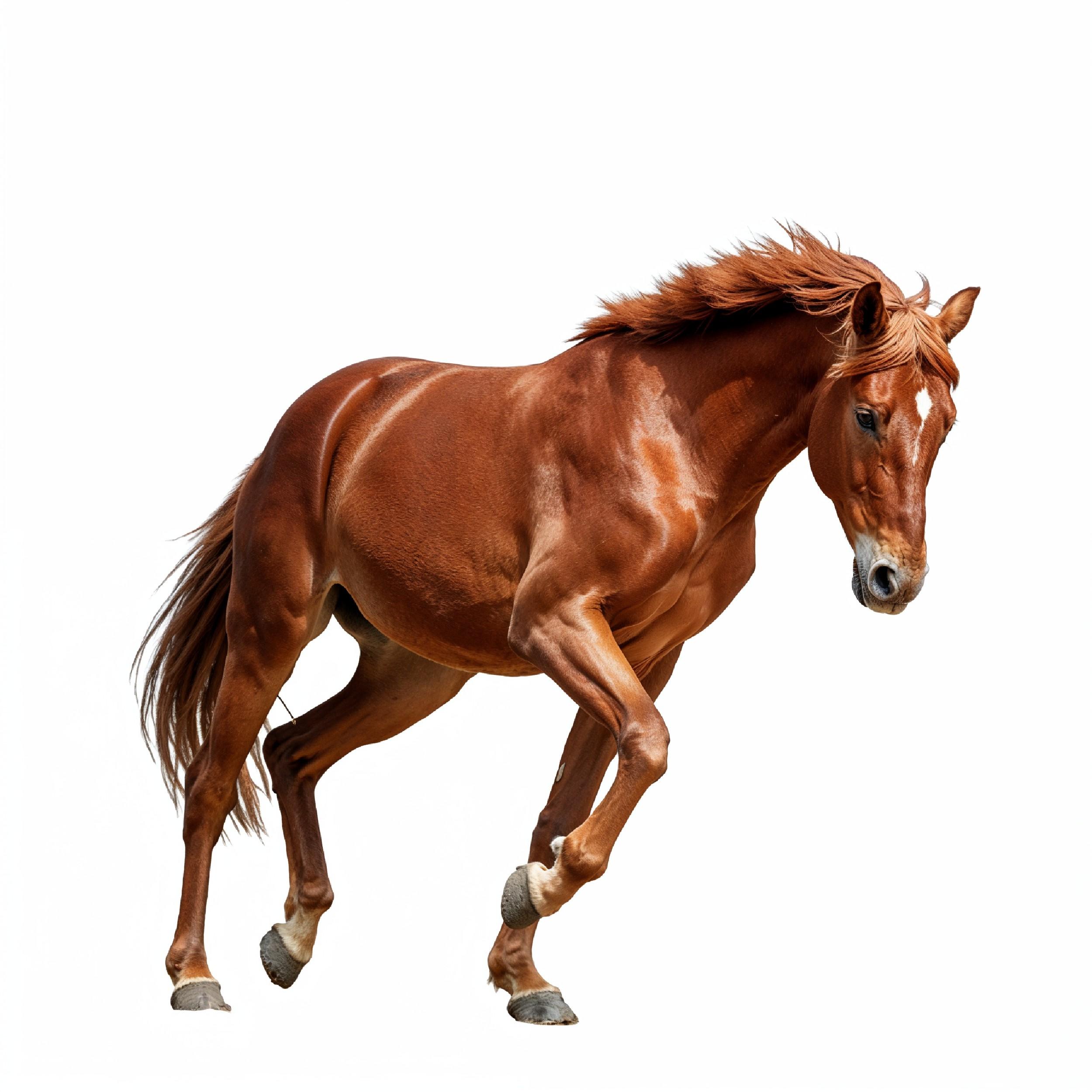 Horse Isolated on White Background Elegant Equine Studio Portrait