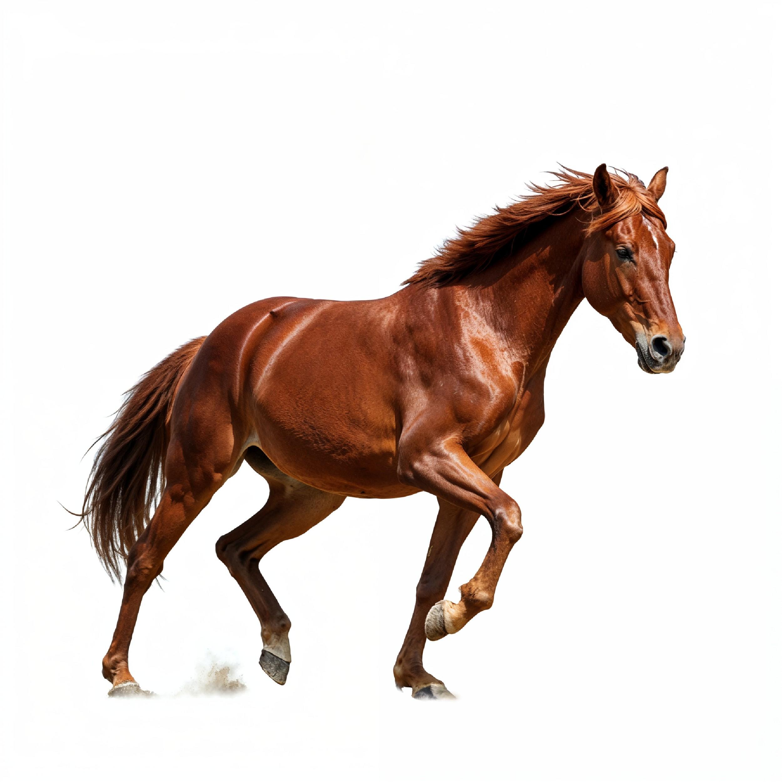 Horse Isolated on White Background Elegant Equine Studio Portrait