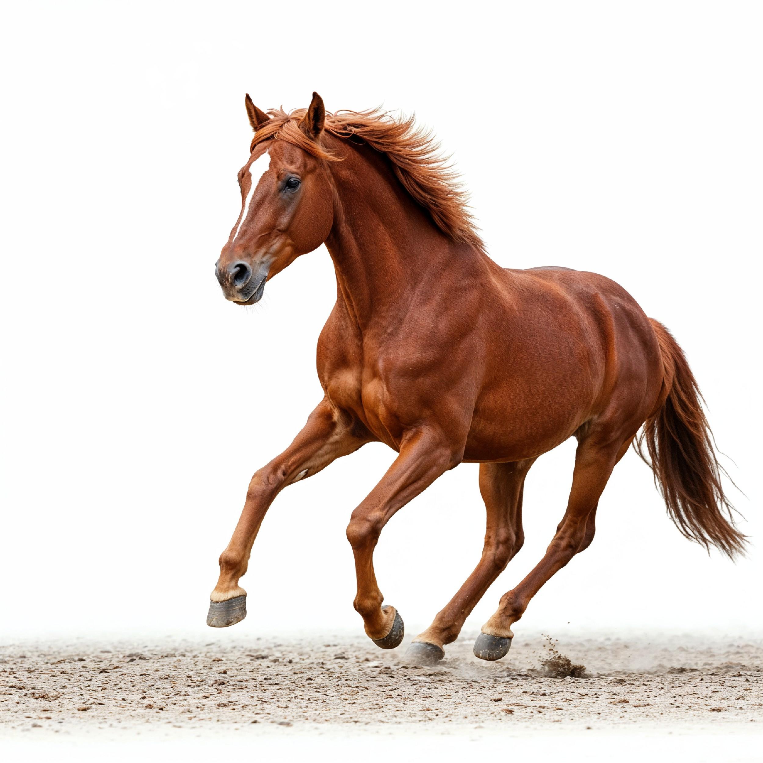 Horse Isolated on White Background Elegant Equine Studio Portrait