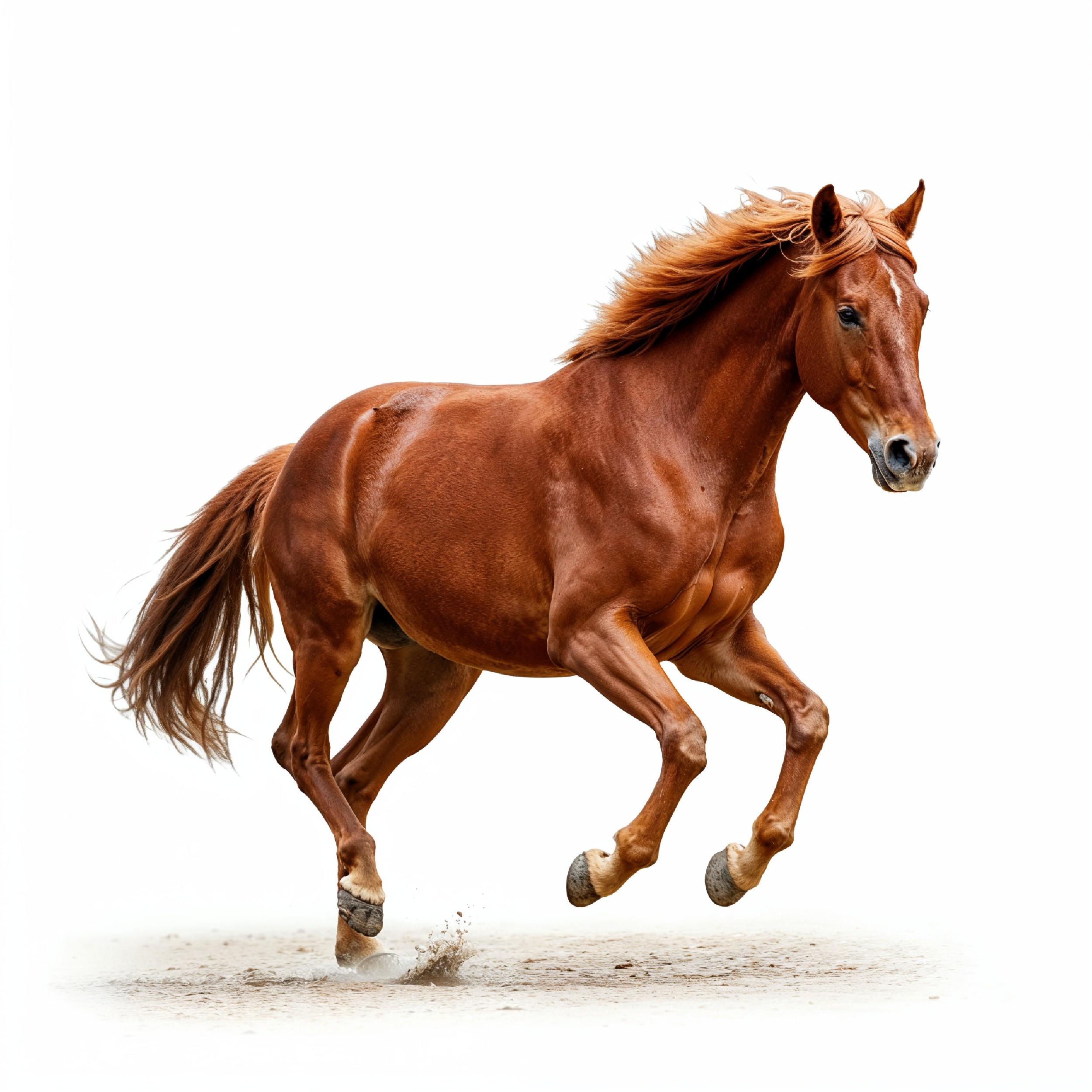 Horse Isolated on White Background Elegant Equine Studio Portrait