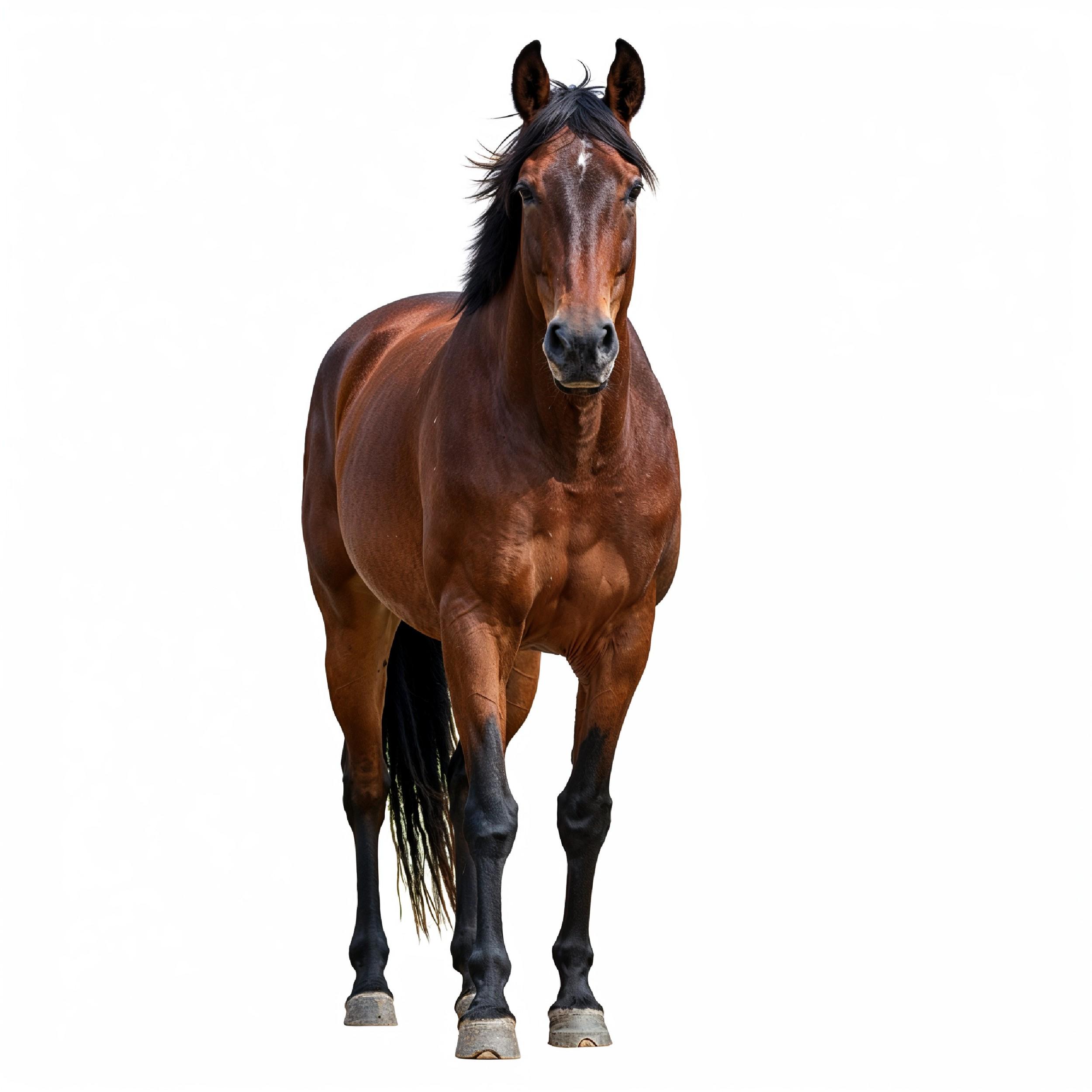 Horse Isolated on White Background Elegant Equine Studio Portrait