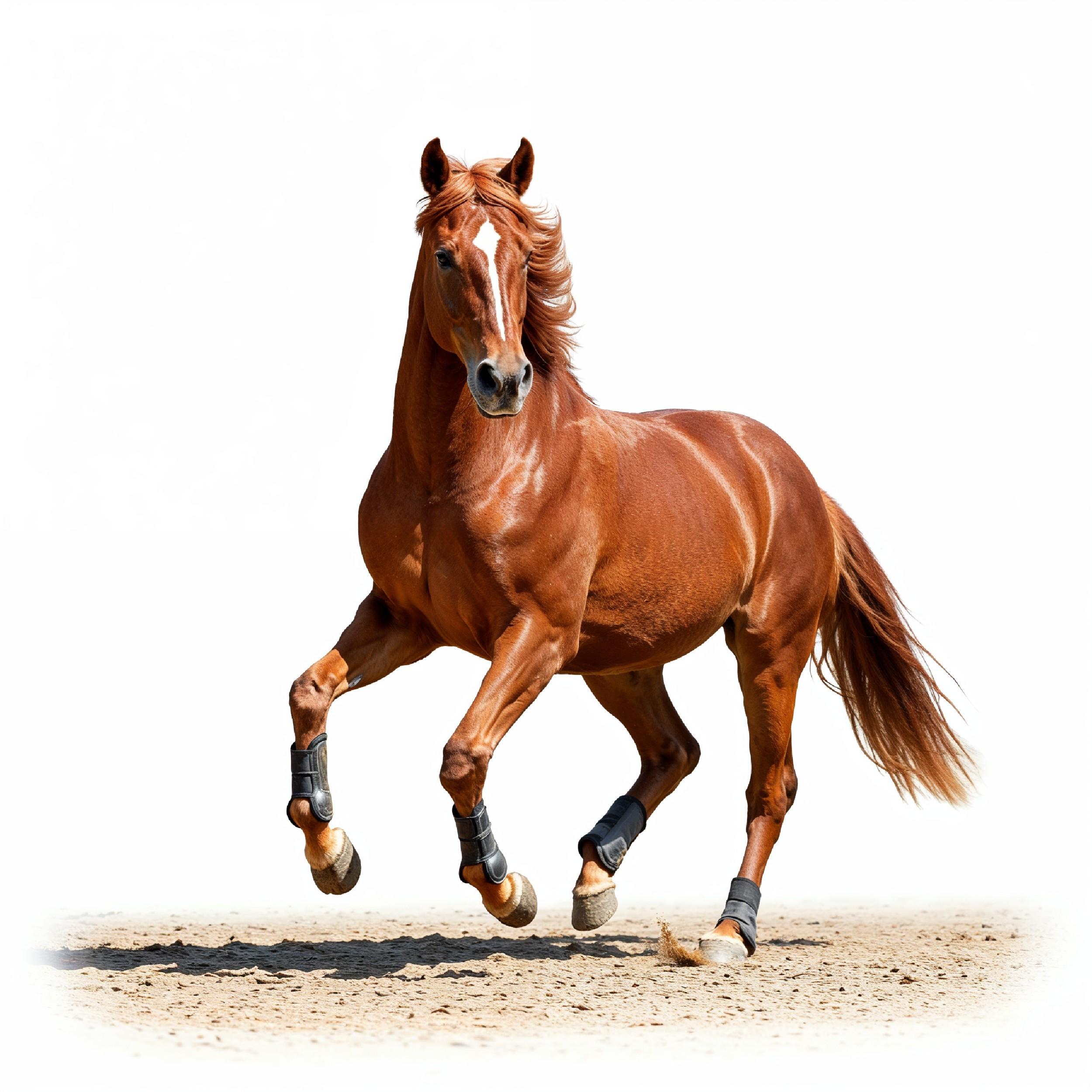 Horse Isolated on White Background Elegant Equine Studio Portrait