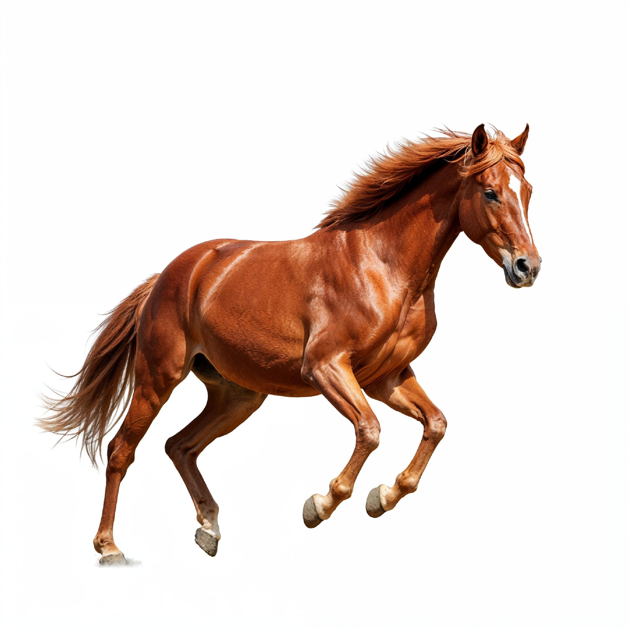 Horse Isolated on White Background Elegant Equine Studio Portrait