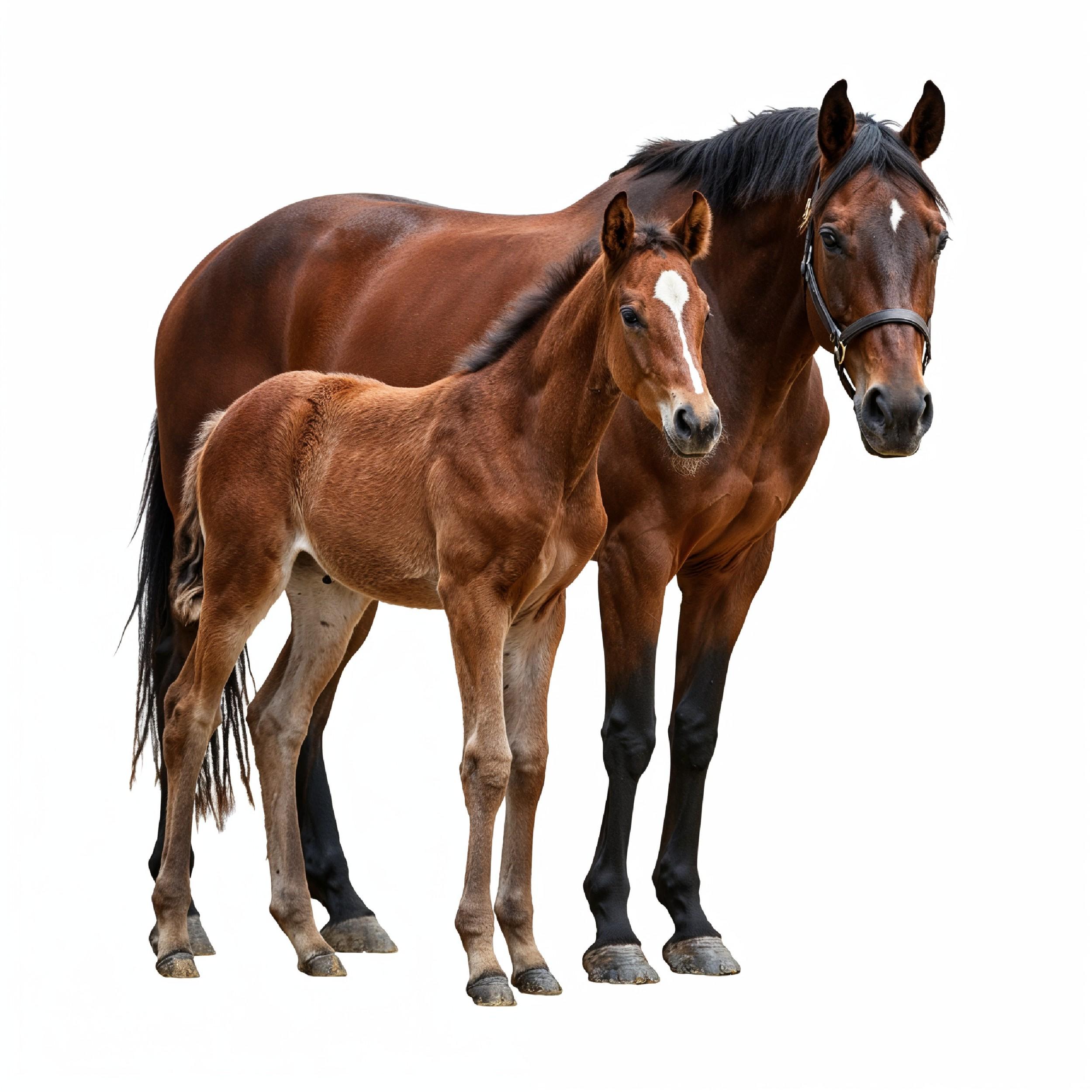 Horse Isolated on White Background Elegant Equine Studio Portrait